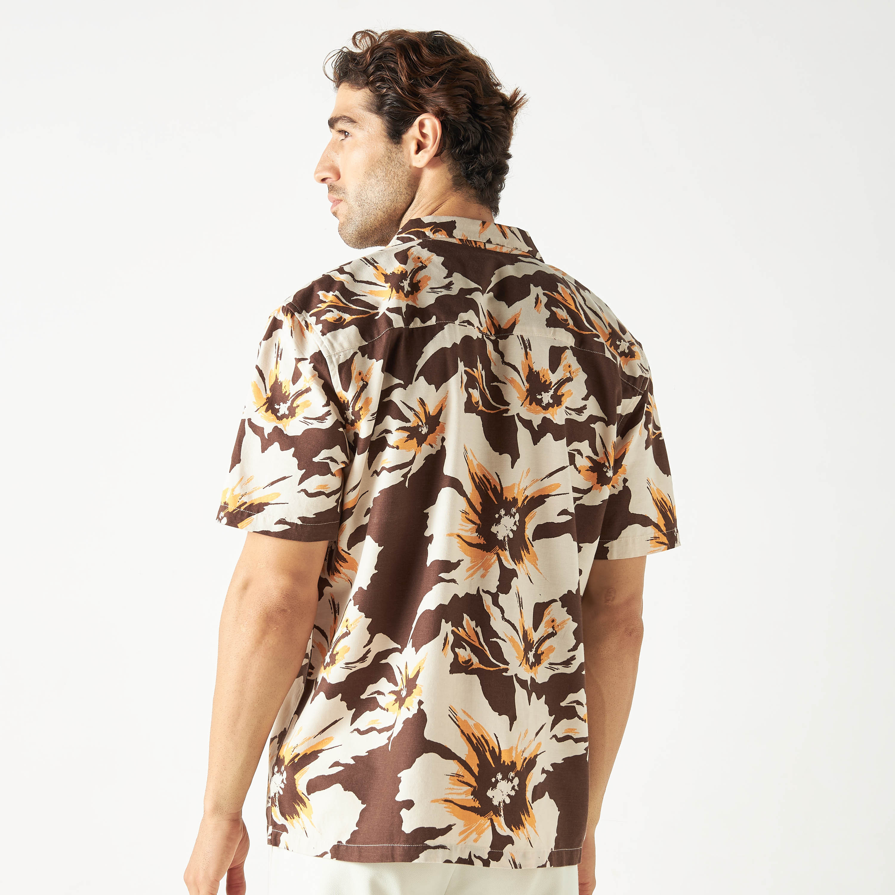 Iconic All-Over Floral Print Shirt with Camp Collar-men-clothing-shirts-image-3