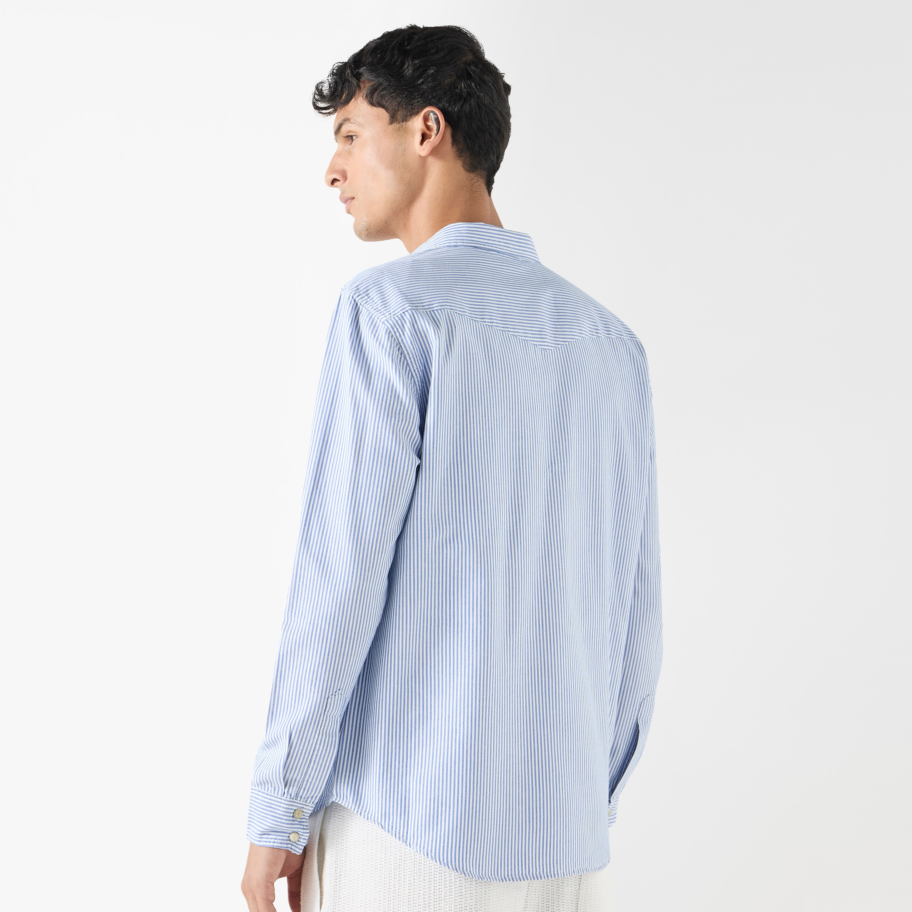 Iconic Striped Shirt with Long Sleeves and Pockets-men-clothing-shirts-image-3