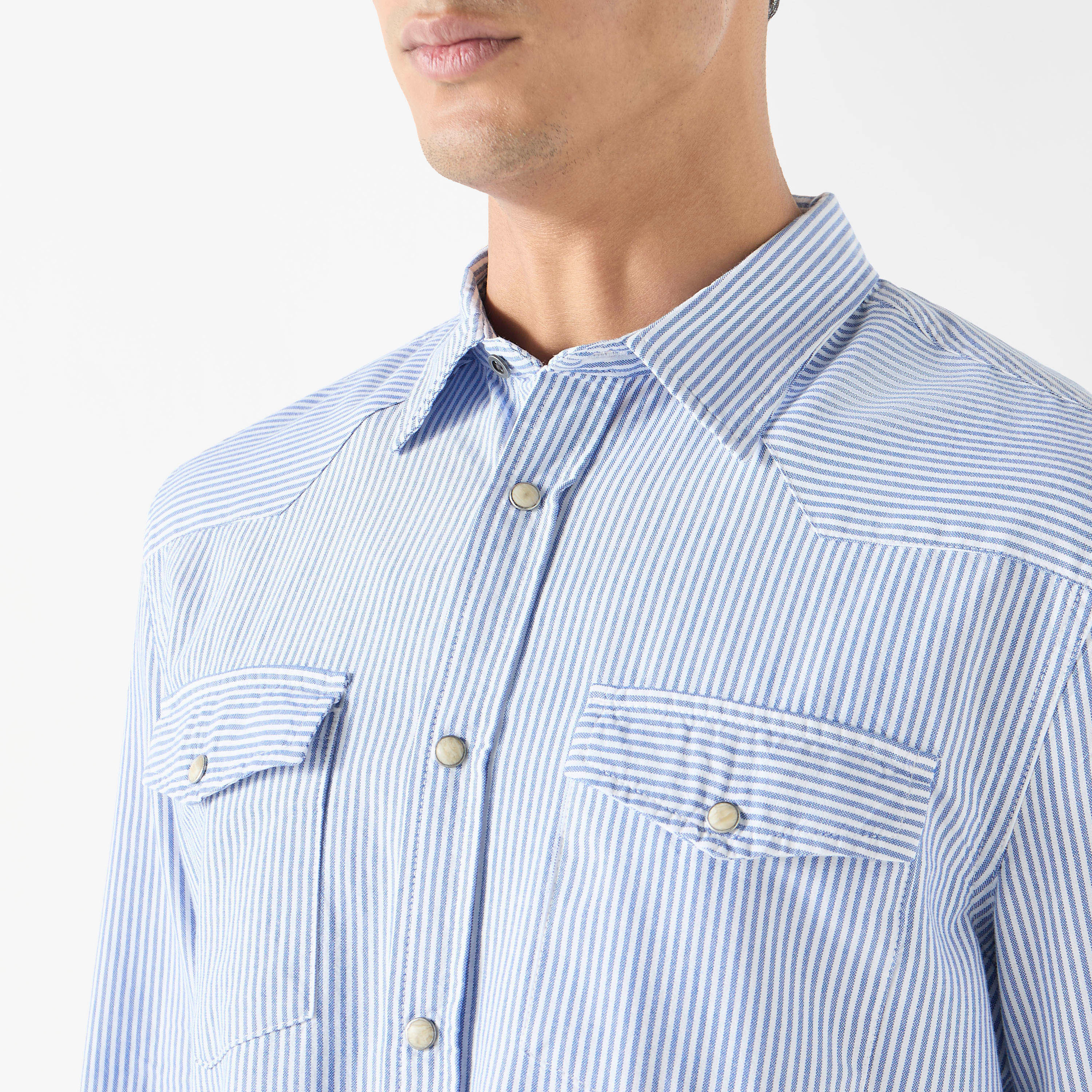 Iconic Striped Shirt with Long Sleeves and Pockets-men-clothing-shirts-image-4
