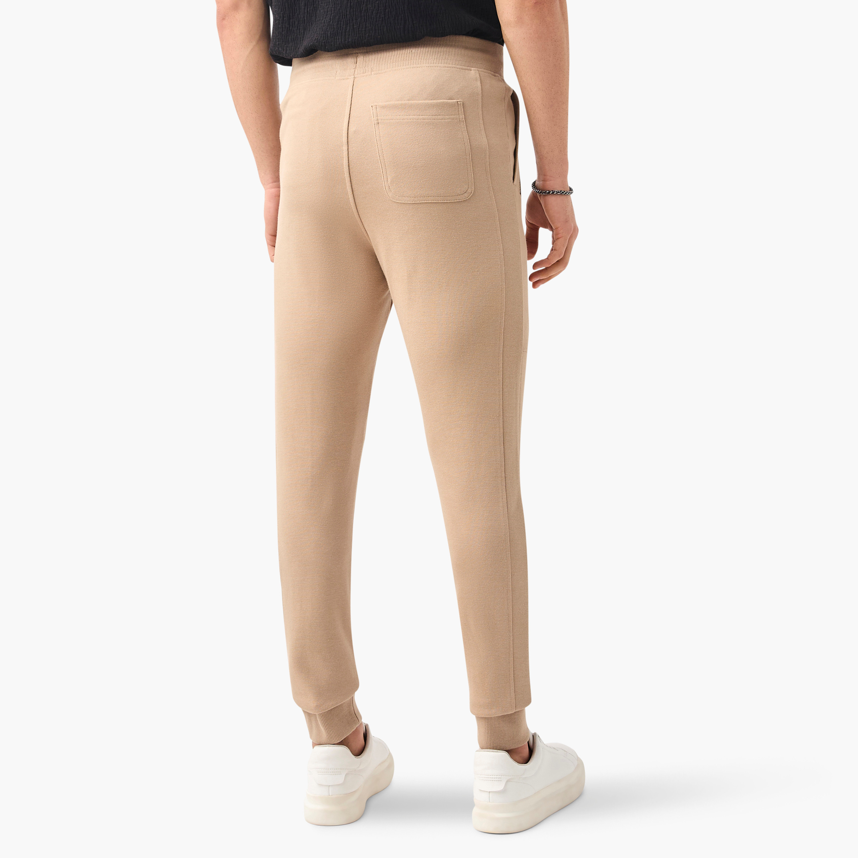 Iconic Panelled Slim Fit Flexi Waist Joggers with Pockets-men-clothing-bottoms-joggers-image-3
