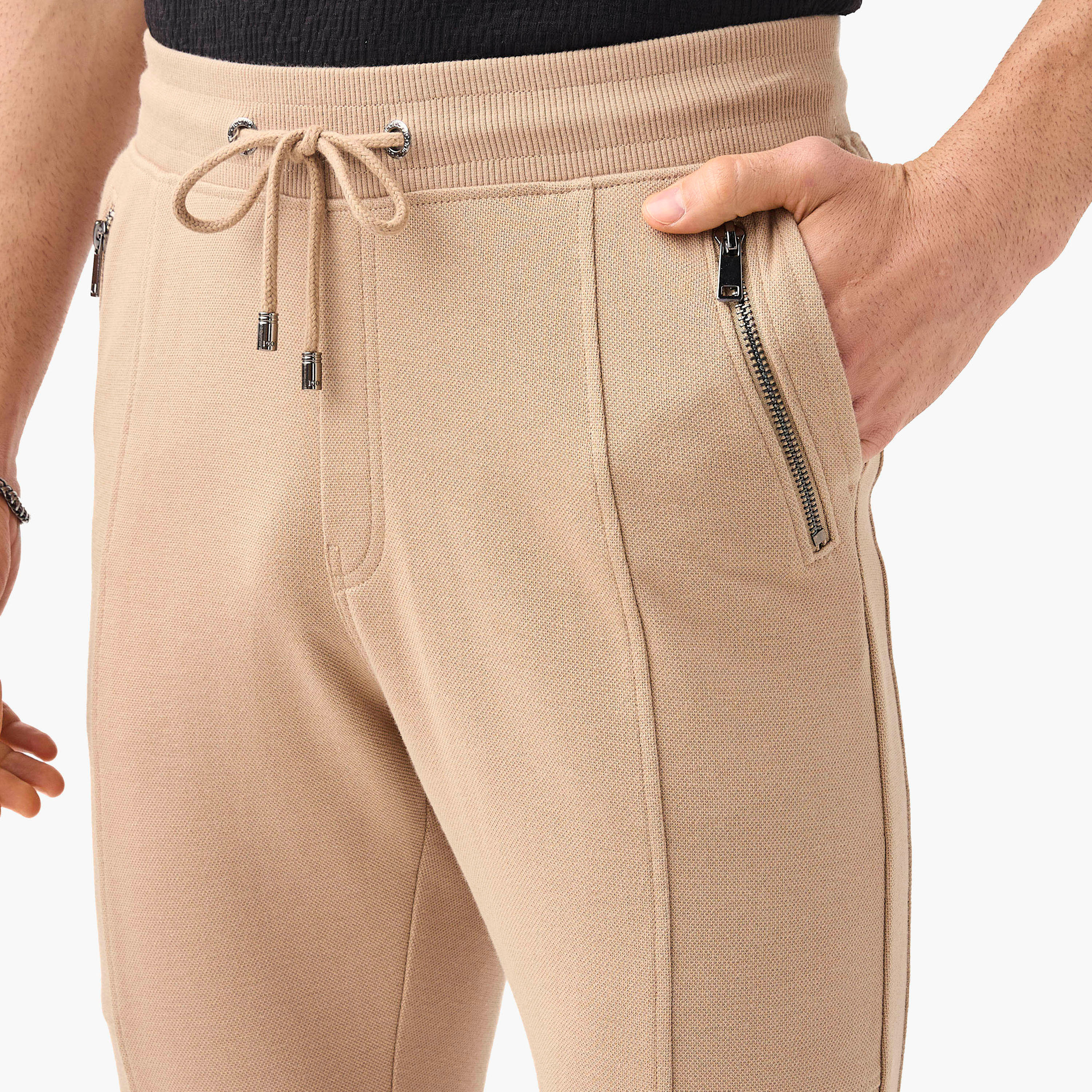 Iconic Panelled Slim Fit Flexi Waist Joggers with Pockets-men-clothing-bottoms-joggers-image-4
