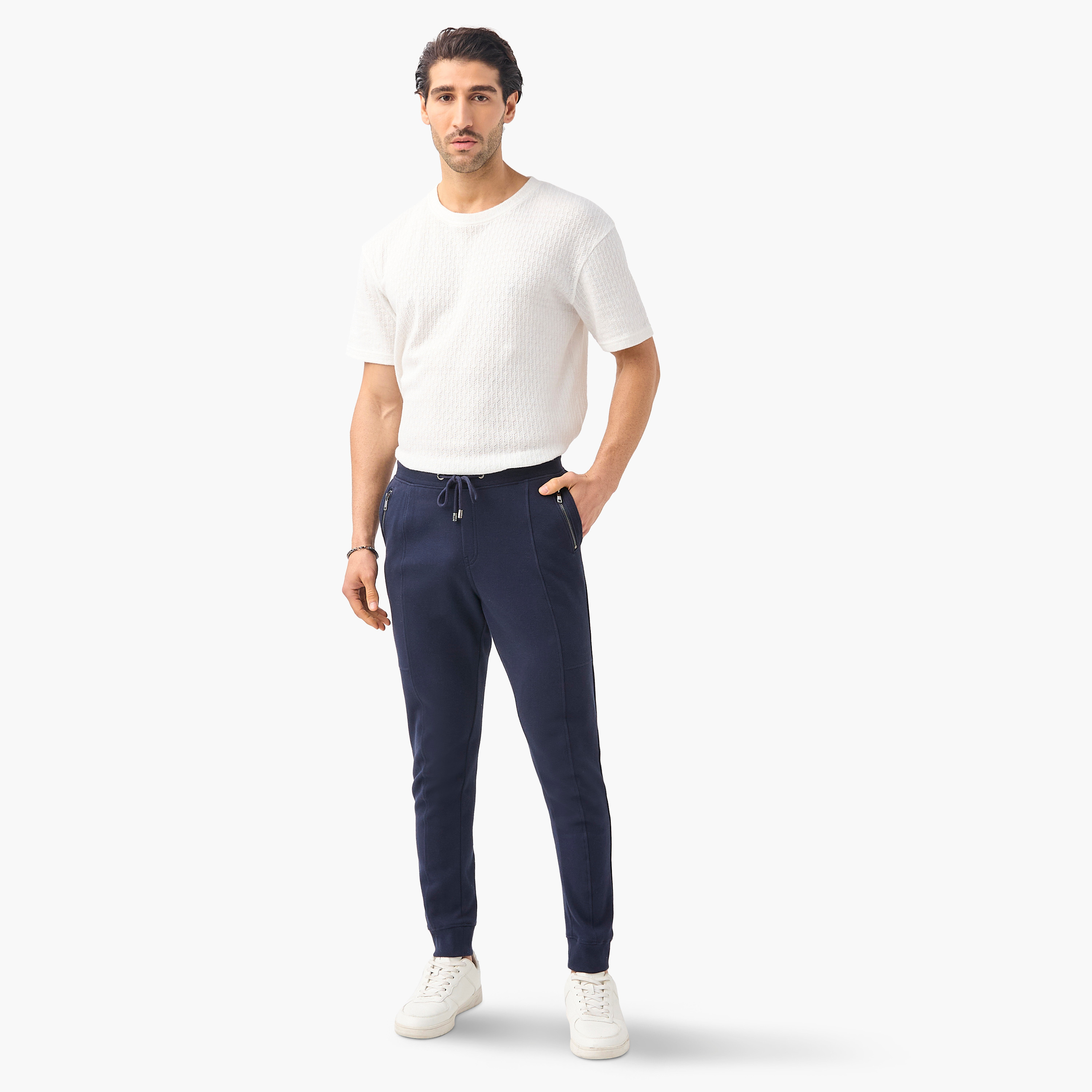 Iconic Panelled Slim Fit Flexi Waist Joggers with Pockets-men-clothing-bottoms-joggers-image-12