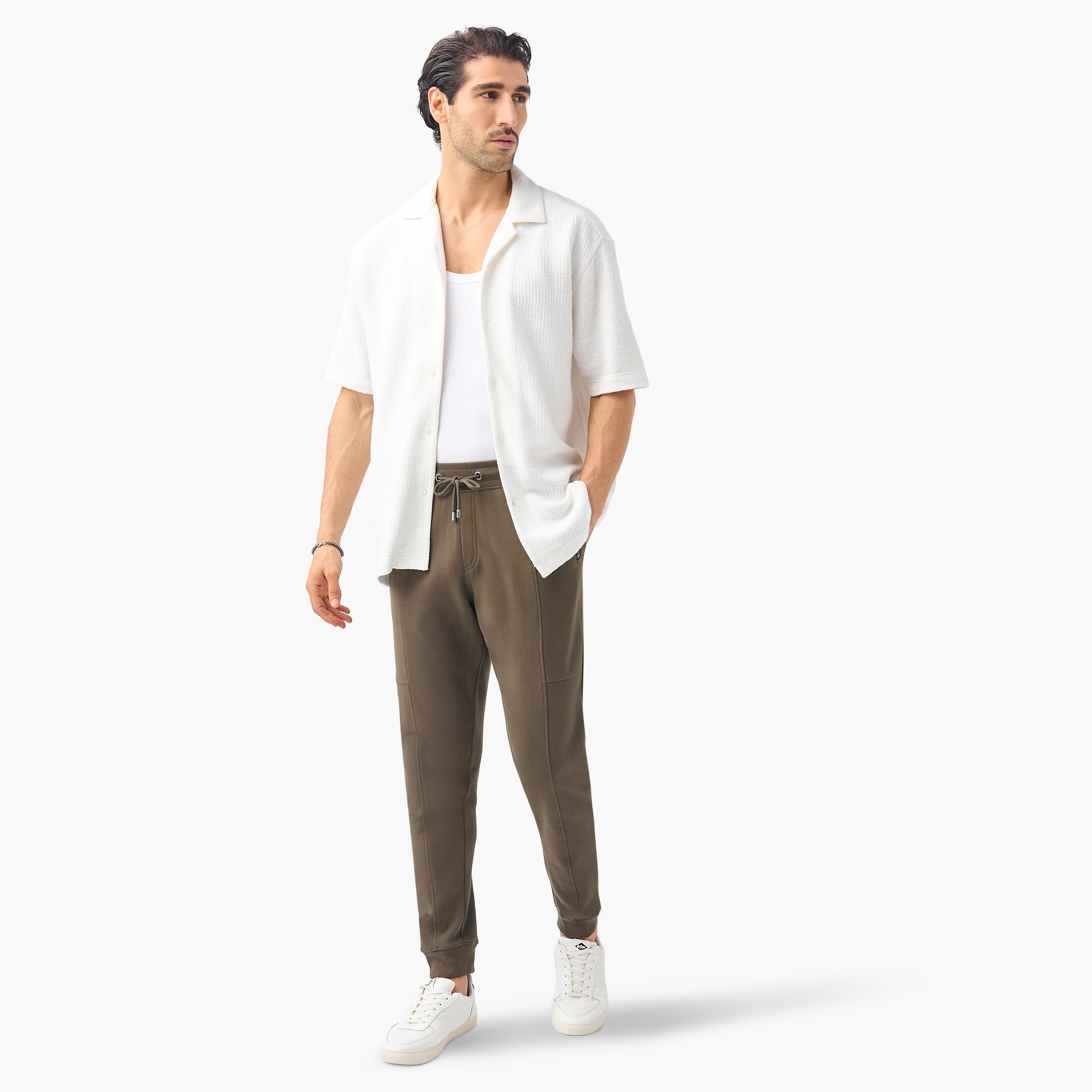 Iconic Panelled Slim Fit Flexi Waist Joggers with Pockets-men-clothing-bottoms-joggers-image-7