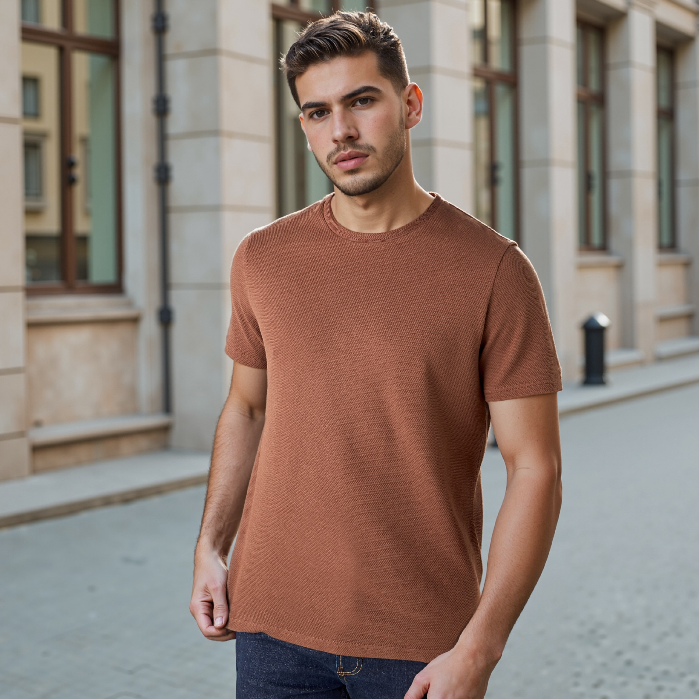 Iconic Popcorn Textured T-shirt-men-clothing-tshirtsandpolos-tshirts-image-4