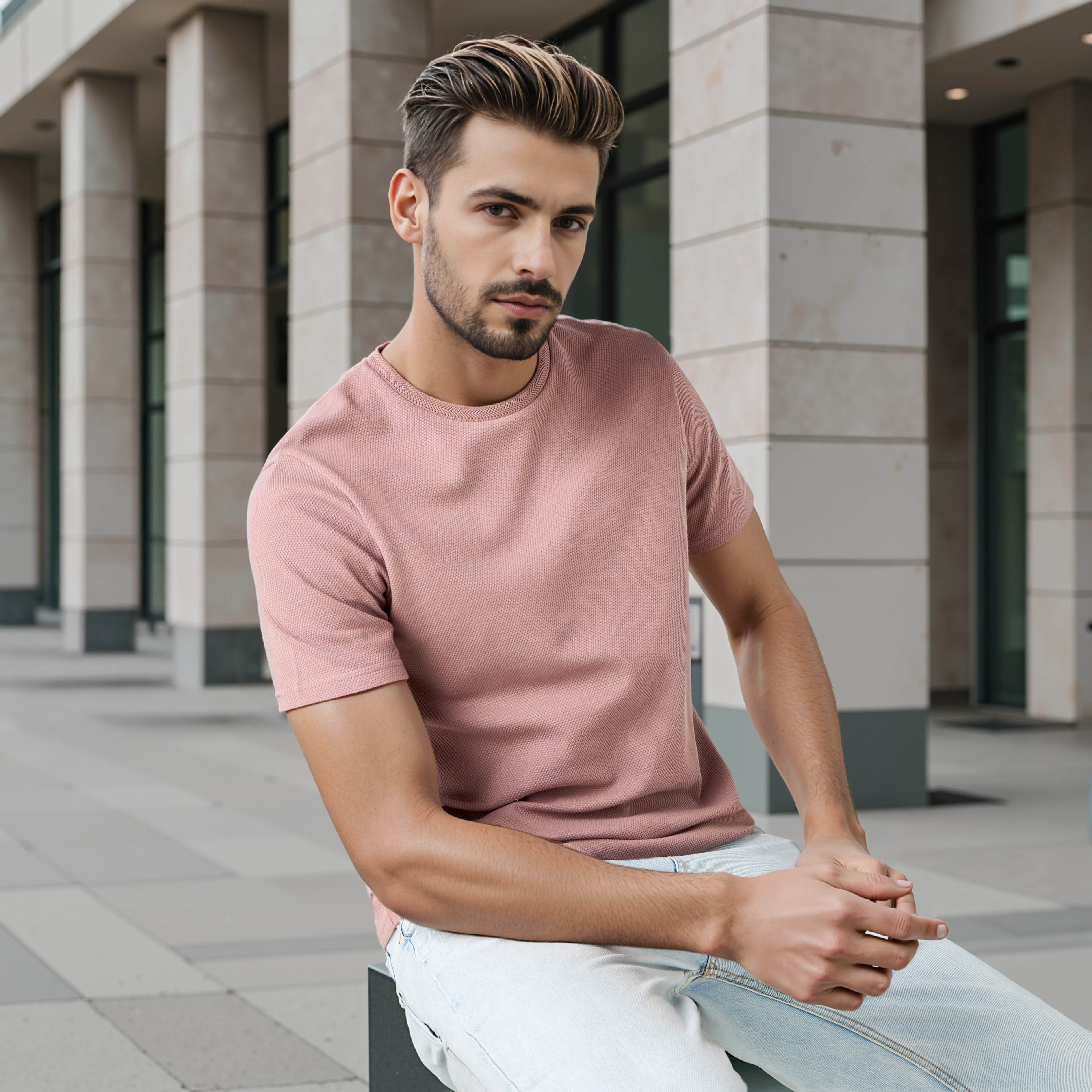 Iconic Popcorn Textured T-shirt-men-clothing-tshirtsandpolos-tshirts-image-25