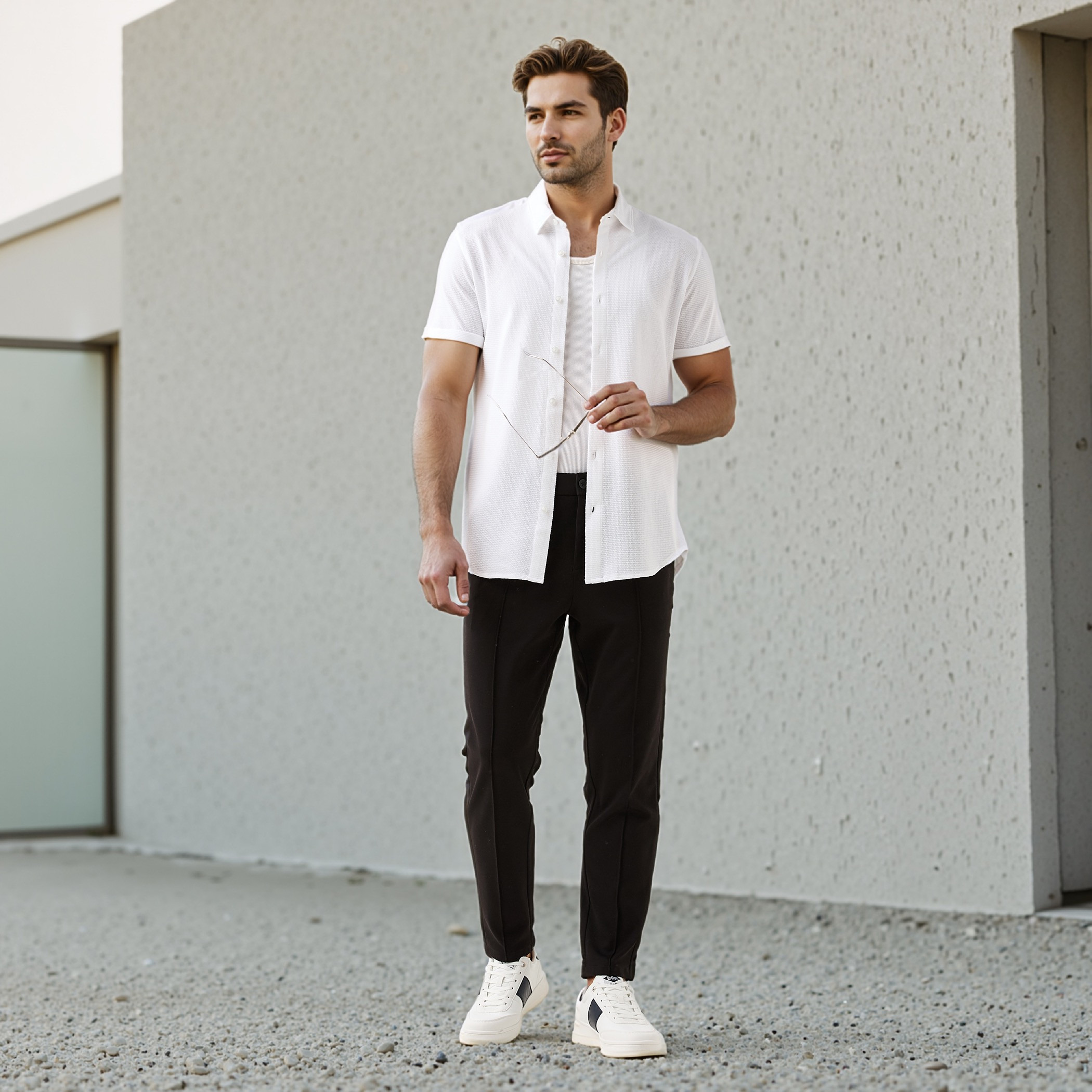 Iconic Textured Slim Fit Shirt-men-clothing-shirts-image-2