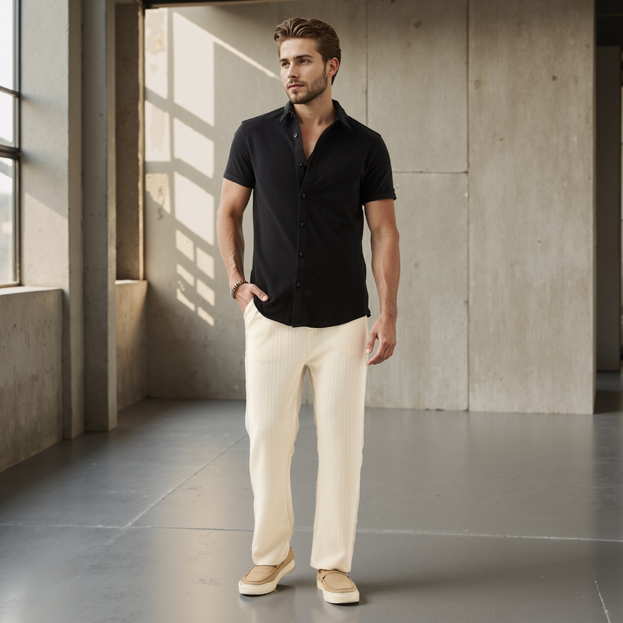 Iconic Textured Slim Fit Shirt-men-clothing-shirts-image-2