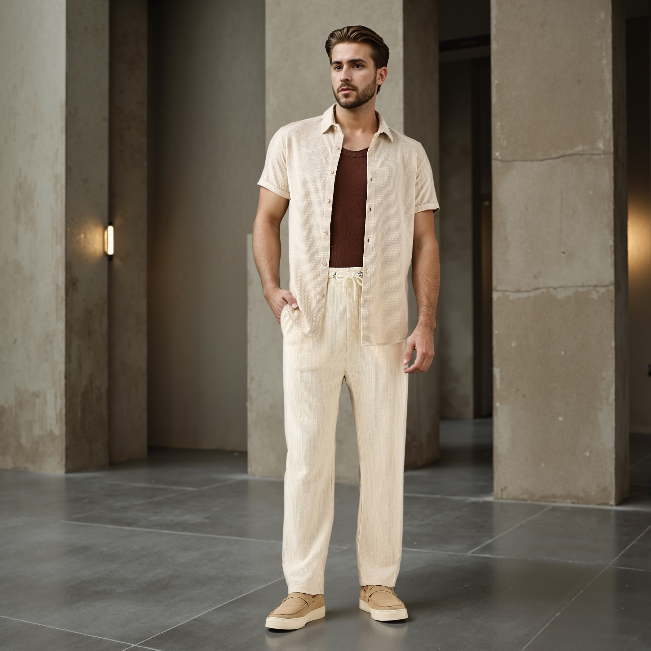 Iconic Textured Slim Fit Shirt-men-clothing-shirts-image-2