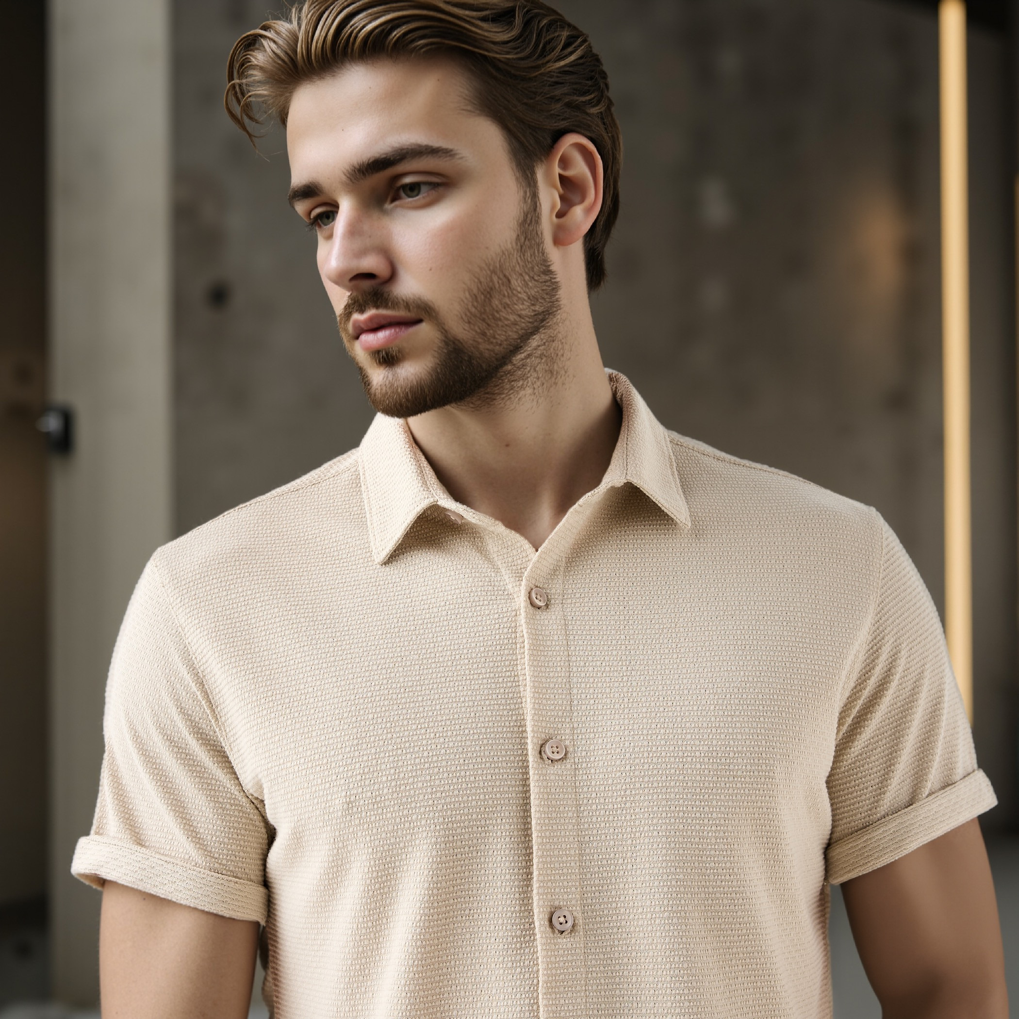 Iconic Textured Slim Fit Shirt-men-clothing-shirts-image-4