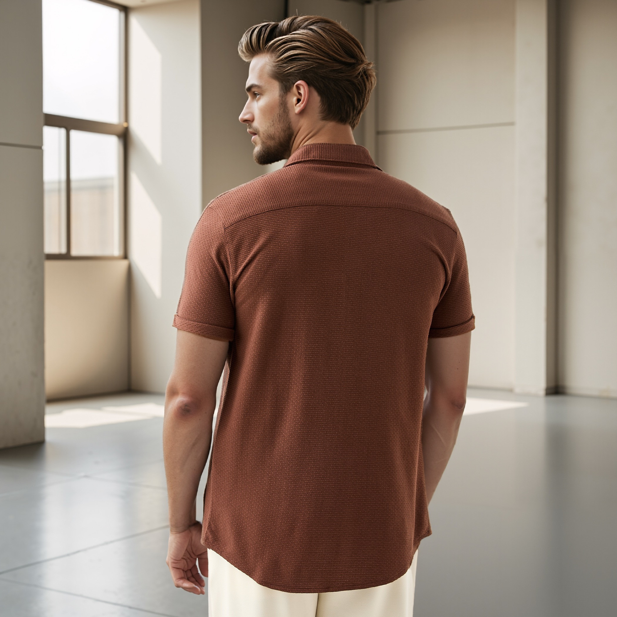 Iconic Textured Slim Fit Shirt-men-clothing-shirts-image-3