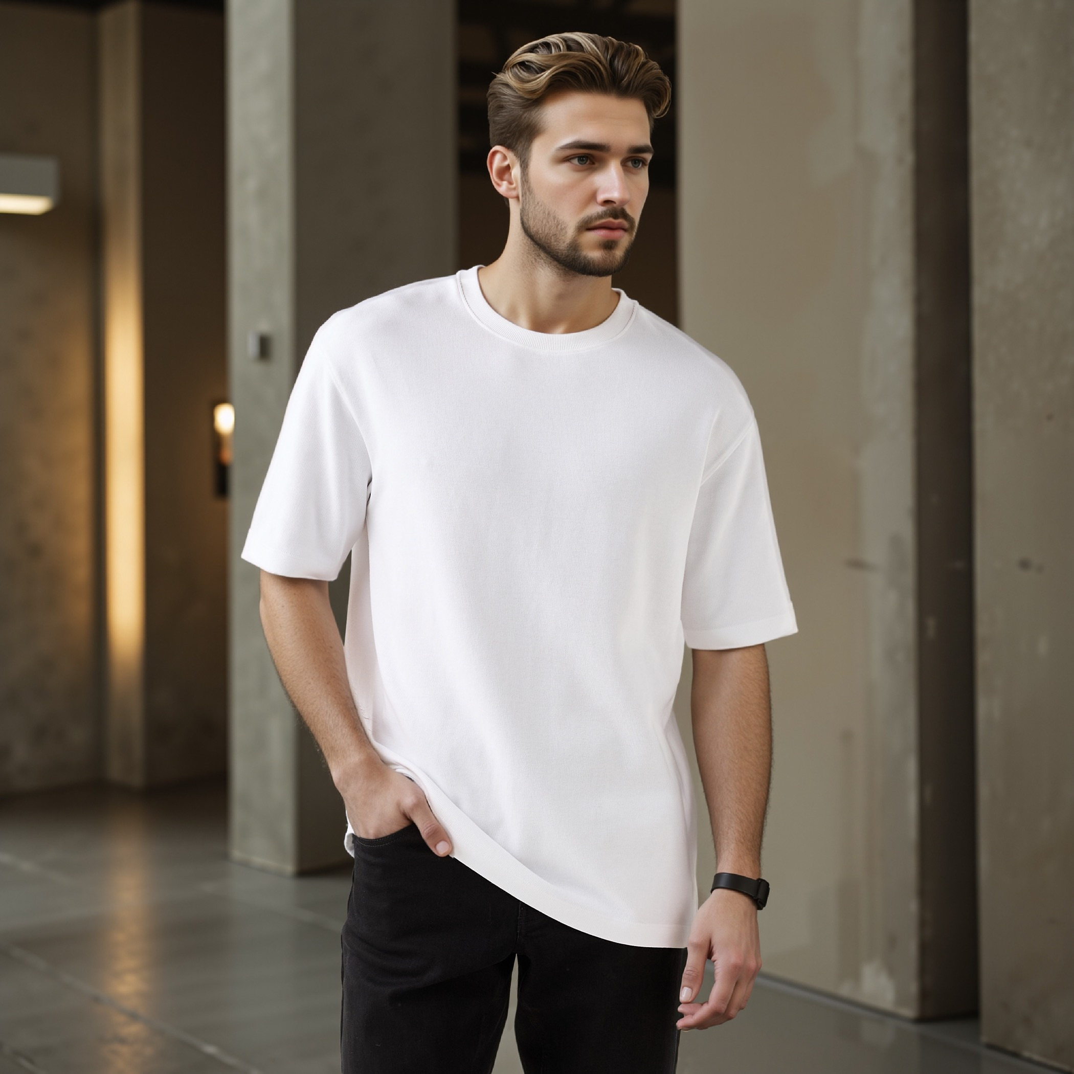 Iconic Textured T-shirt-men-clothing-tshirtsandpolos-tshirts-image-1