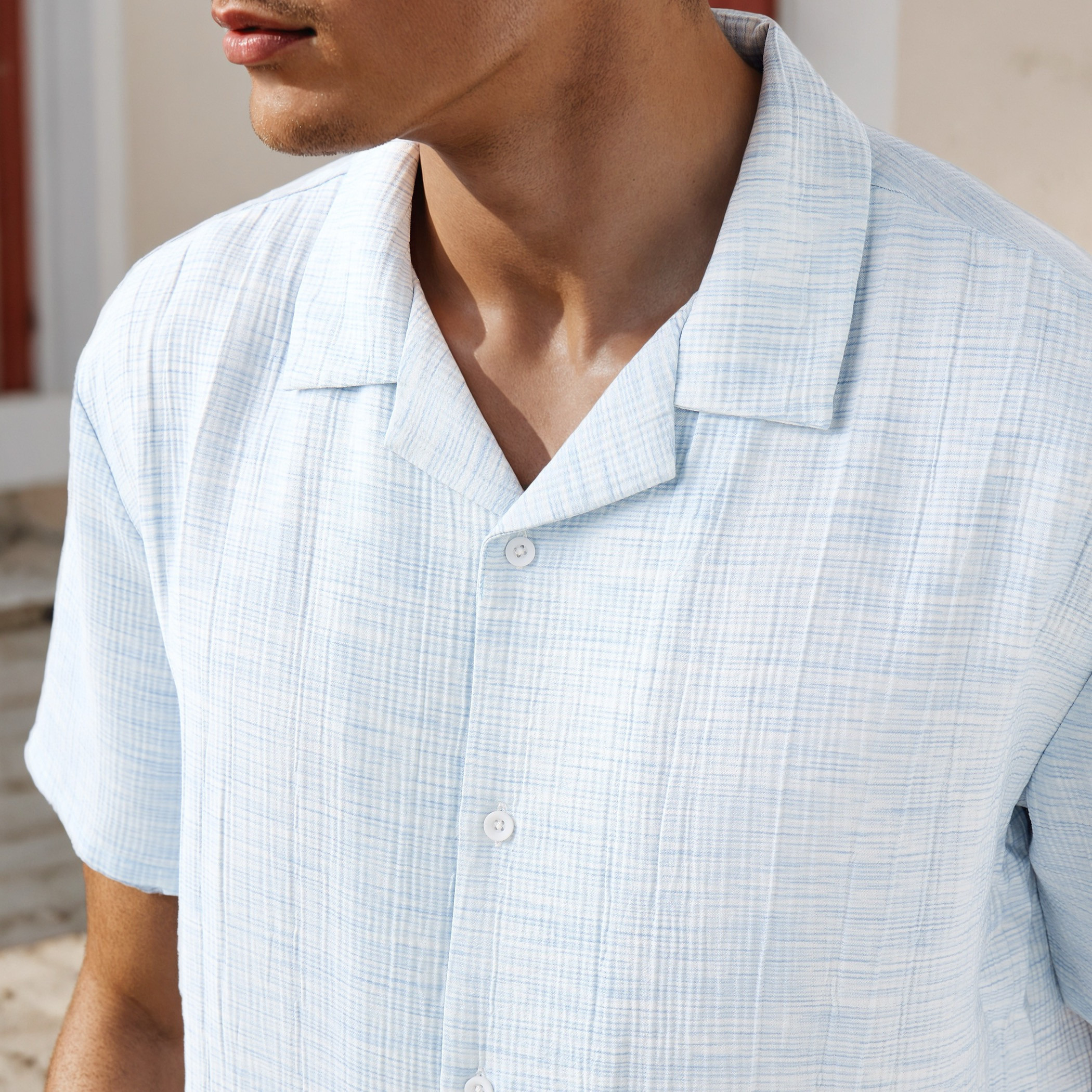 Iconic Regular Fit Crinkle Textured Collared Shirt-men-clothing-shirts-image-4