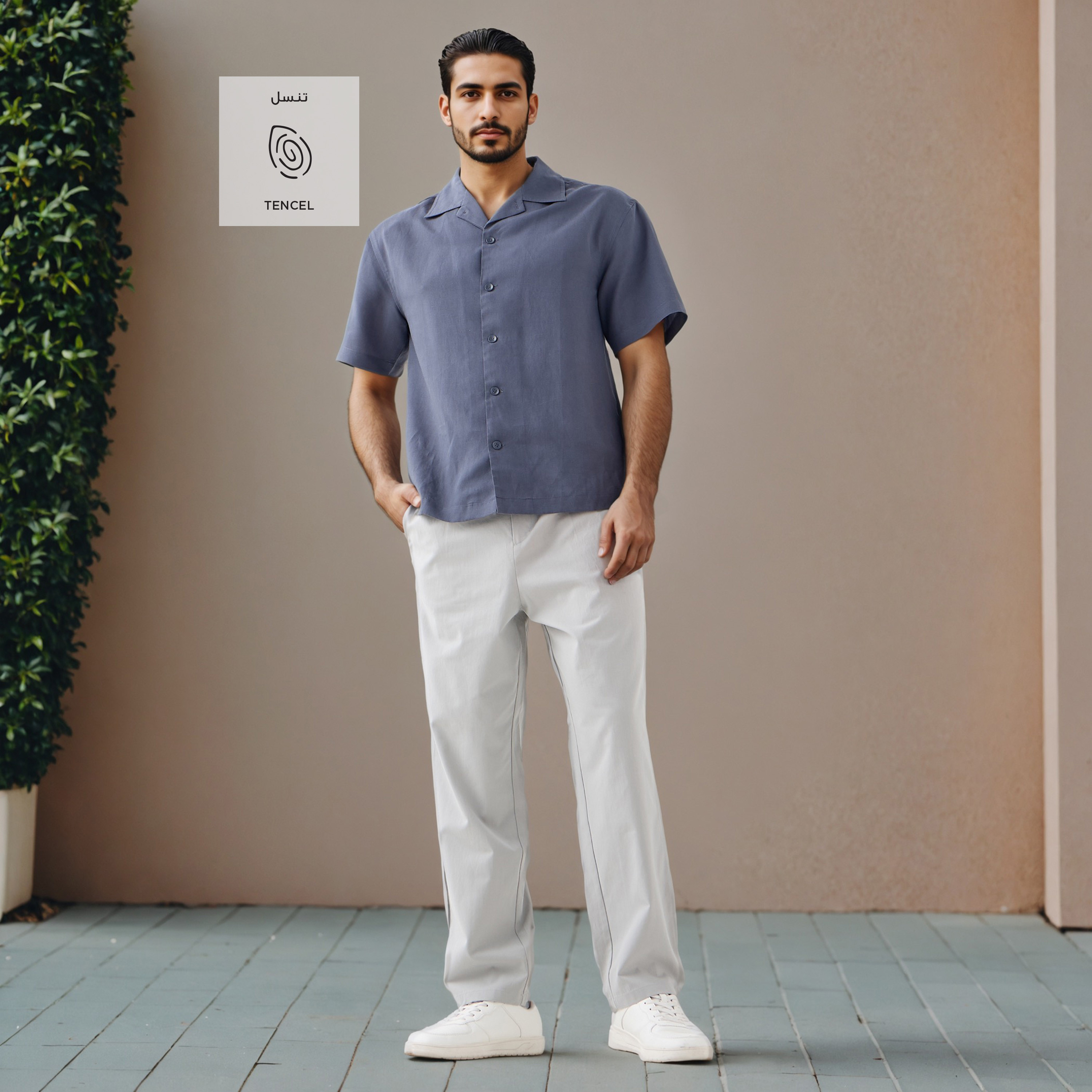 Iconic Regular Fit Pleated Pants with Flexi Waist and Pockets-men-clothing-bottoms-trousersandchinos-trousers-image-2