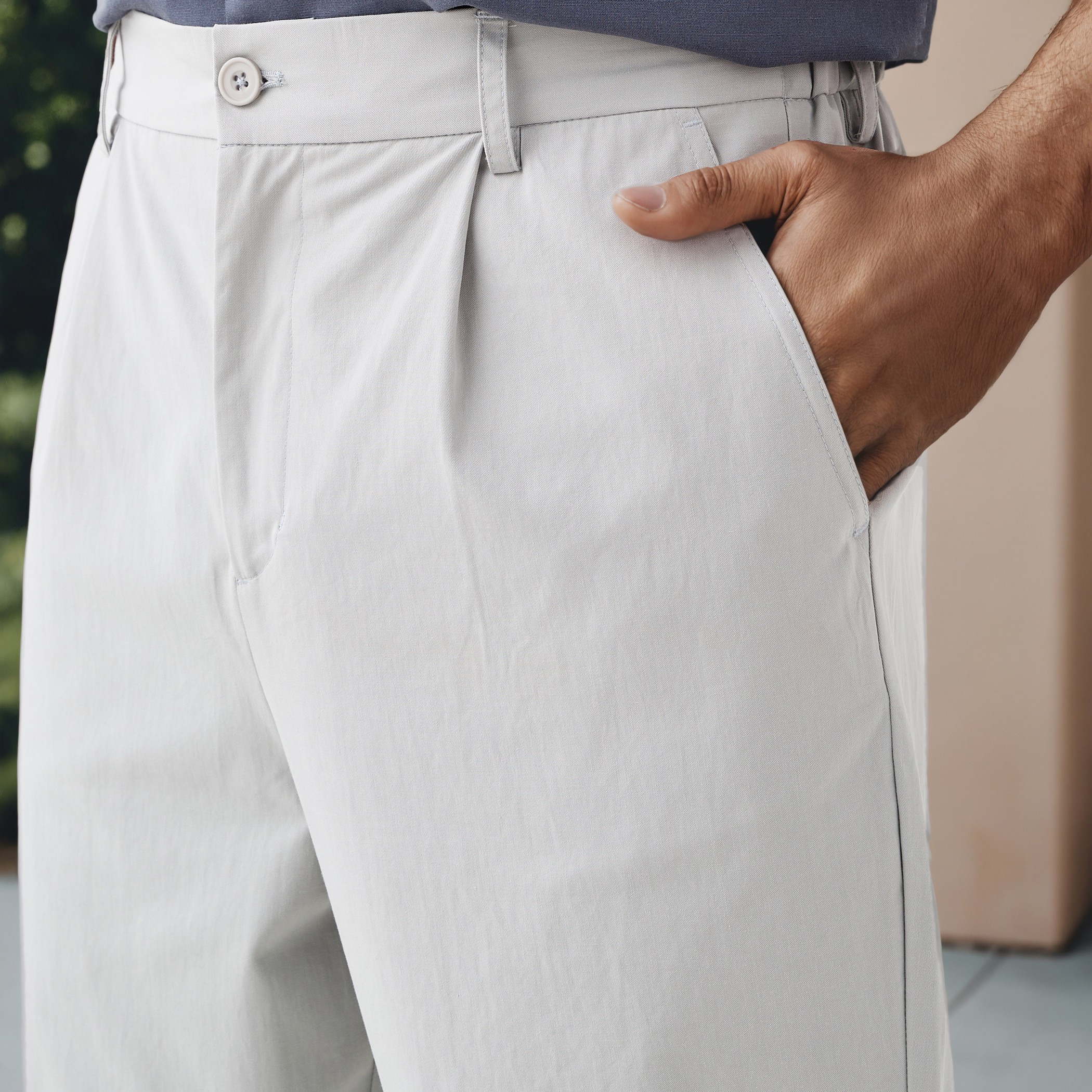 Iconic Regular Fit Pleated Pants with Flexi Waist and Pockets-men-clothing-bottoms-trousersandchinos-trousers-image-4