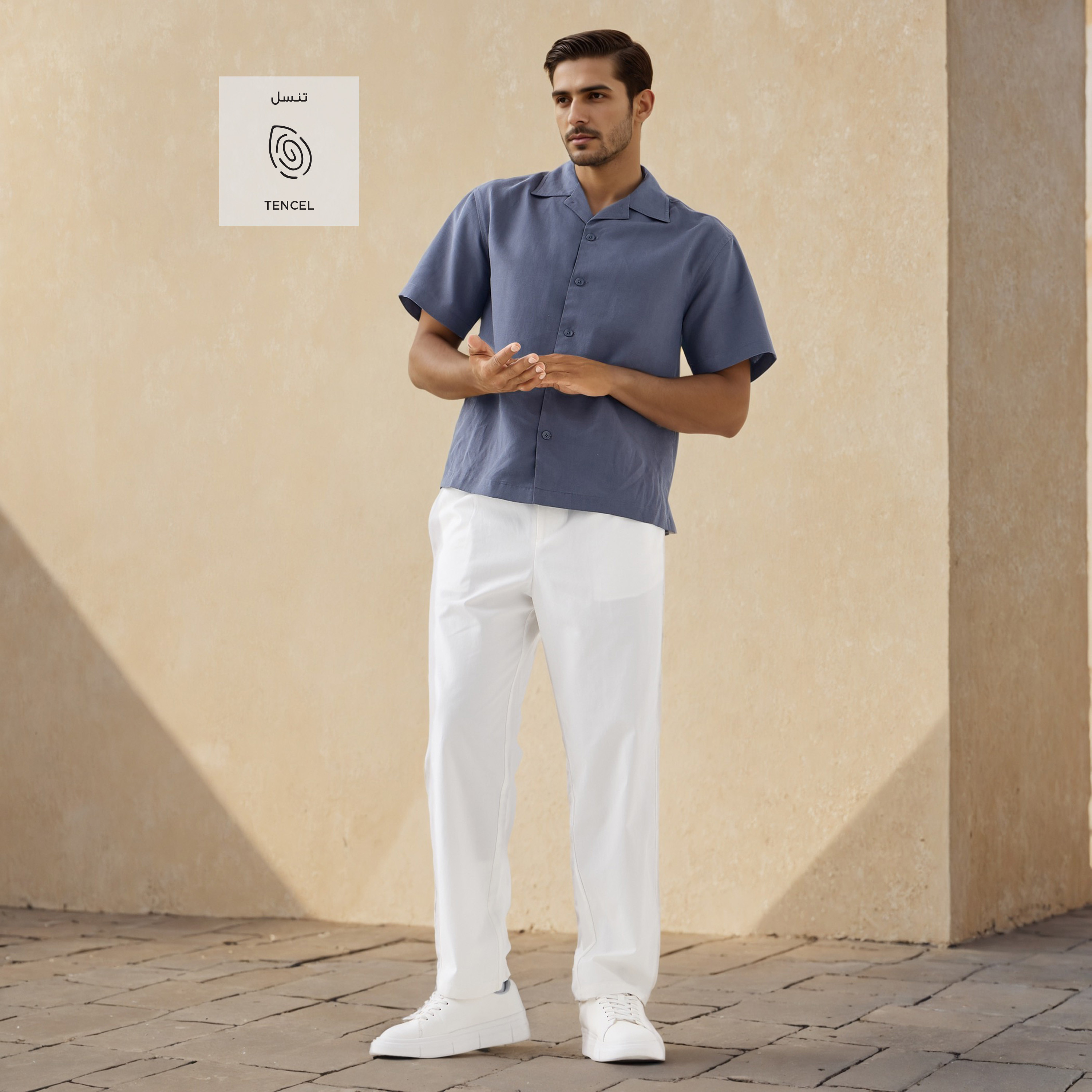 Iconic Regular Fit Pleated Pants with Flexi Waist and Pockets-men-clothing-bottoms-trousersandchinos-trousers-image-2