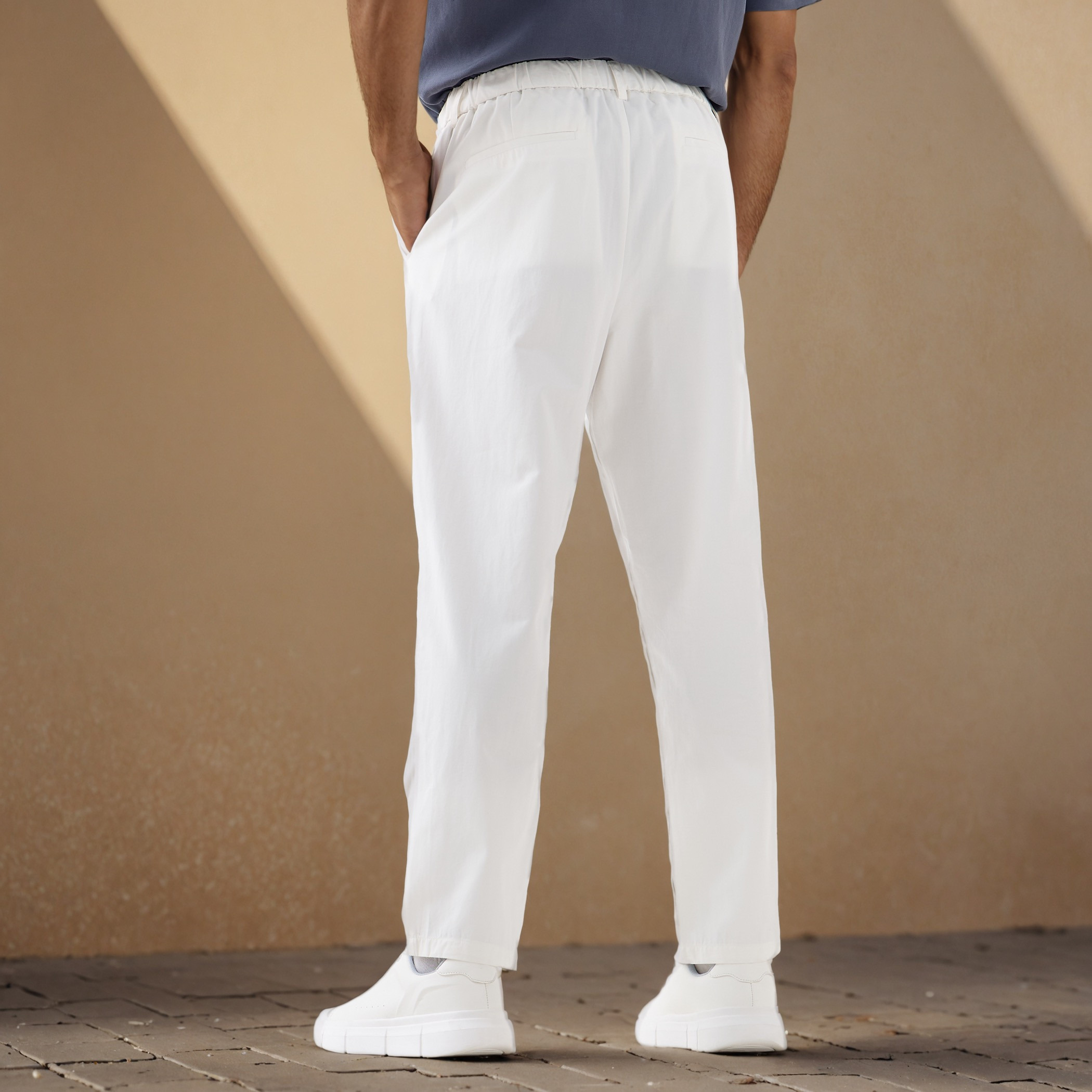 Iconic Regular Fit Pleated Pants with Flexi Waist and Pockets-men-clothing-bottoms-trousersandchinos-trousers-image-3