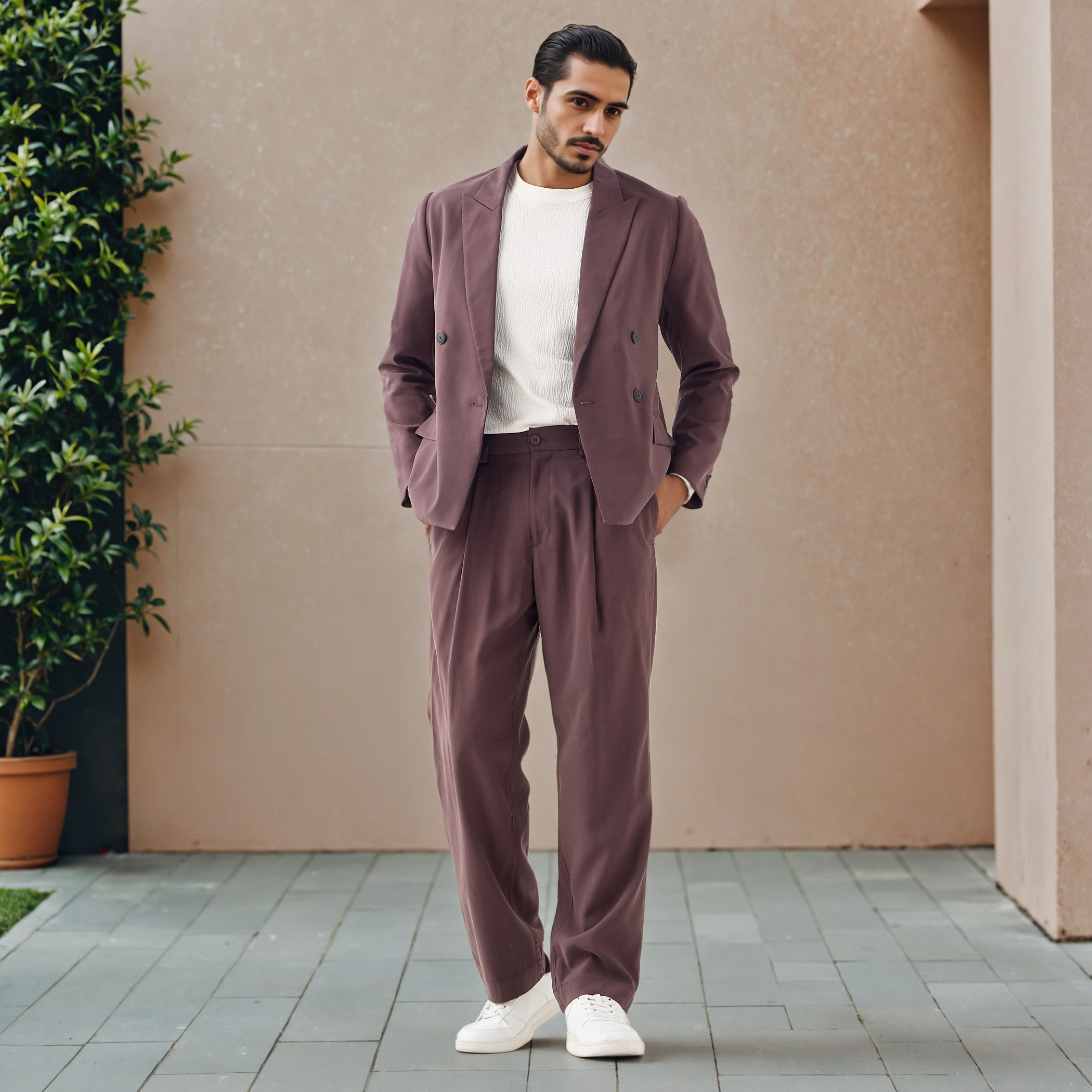 Iconic Regular Fit Pleated Flexi Waist Pants with Pockets-men-clothing-bottoms-joggers-image-2