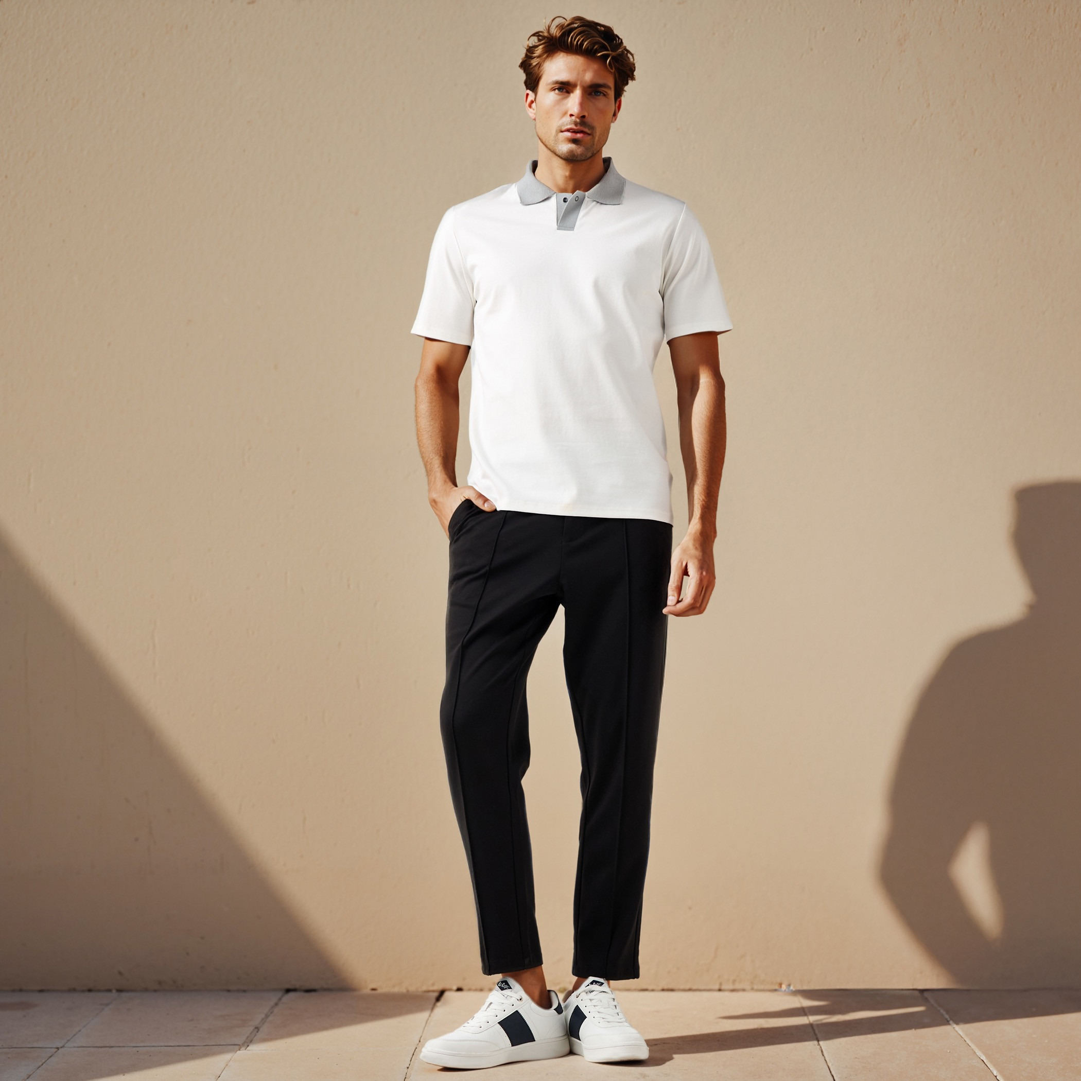 تيشيرت بولو بقصة عادية من أيكونيك-men-clothing-tshirtsandpolos-polos-image-2