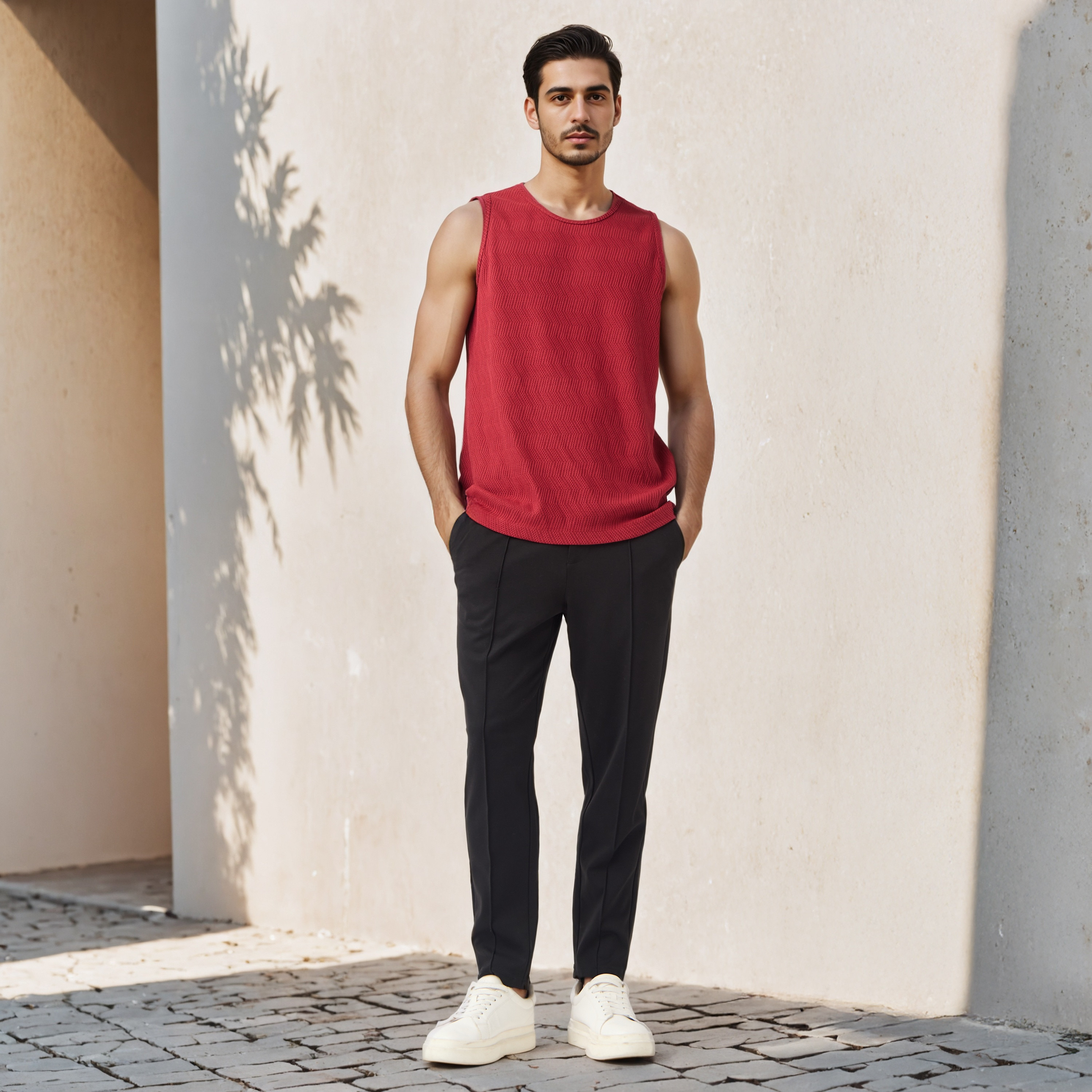 فيست بارز الملمس من آيكونيك-men-clothing-tshirtsandpolos-vests-image-2