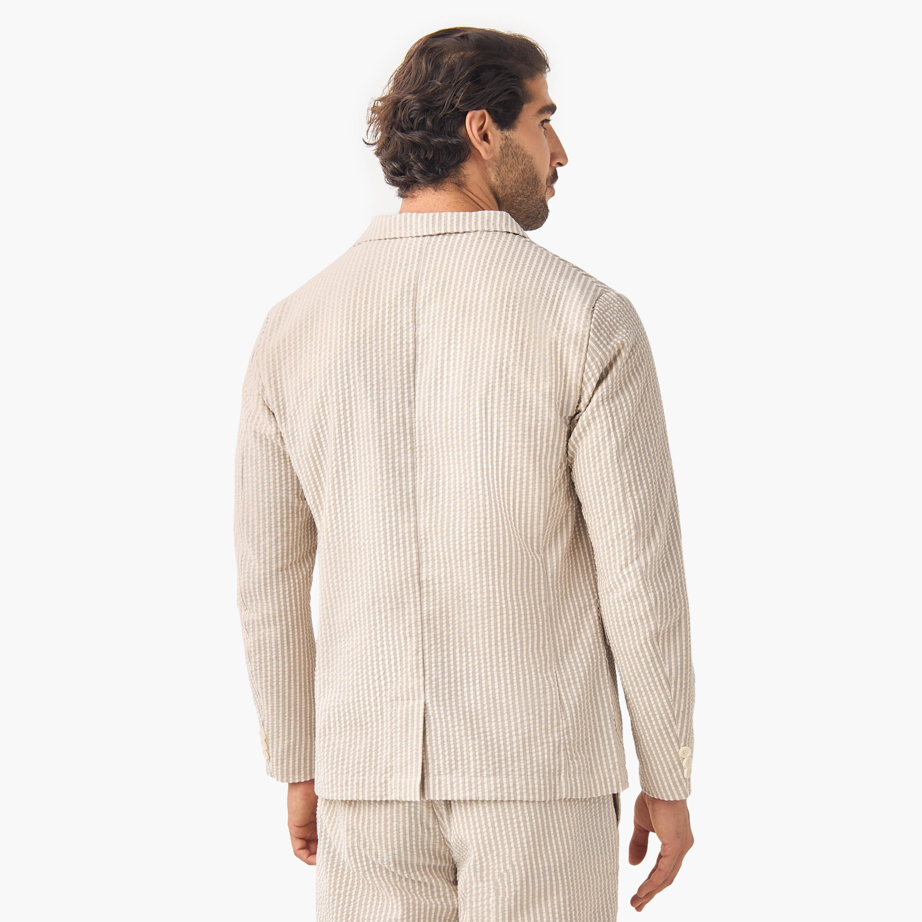 Iconic Seersucker Striped Blazer with Notched Lapel-men-winterwear-jacketsandblazers-image-3