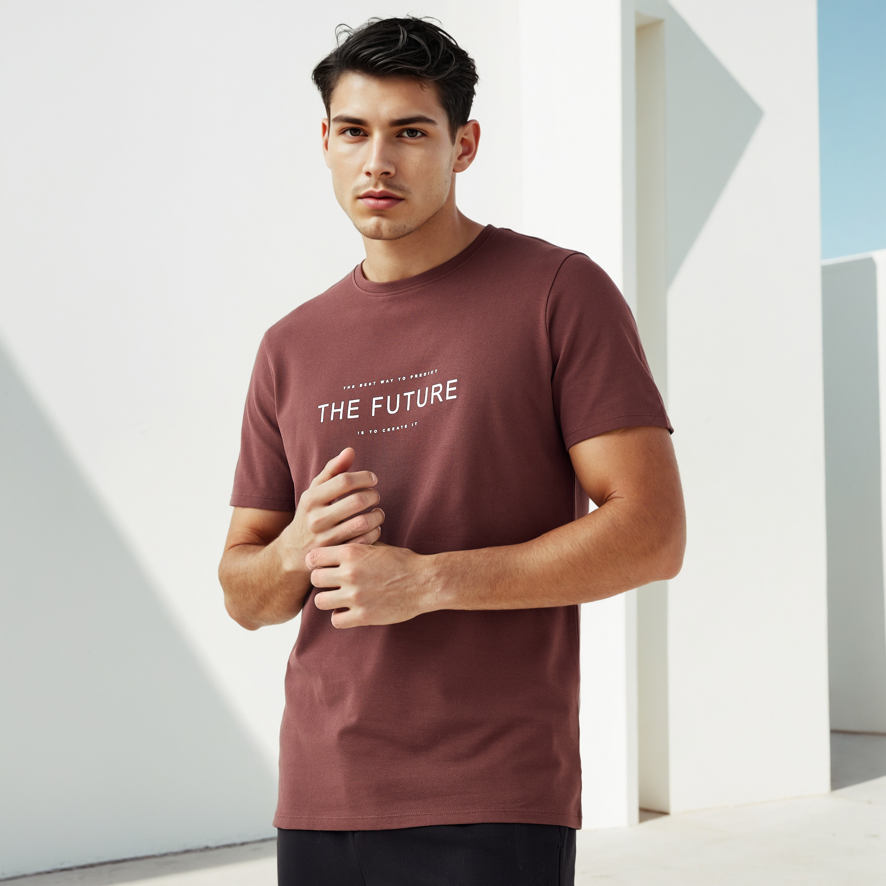 Iconic Slogan Print Pique T-shirt-men-clothing-tshirtsandpolos-tshirts-image-1