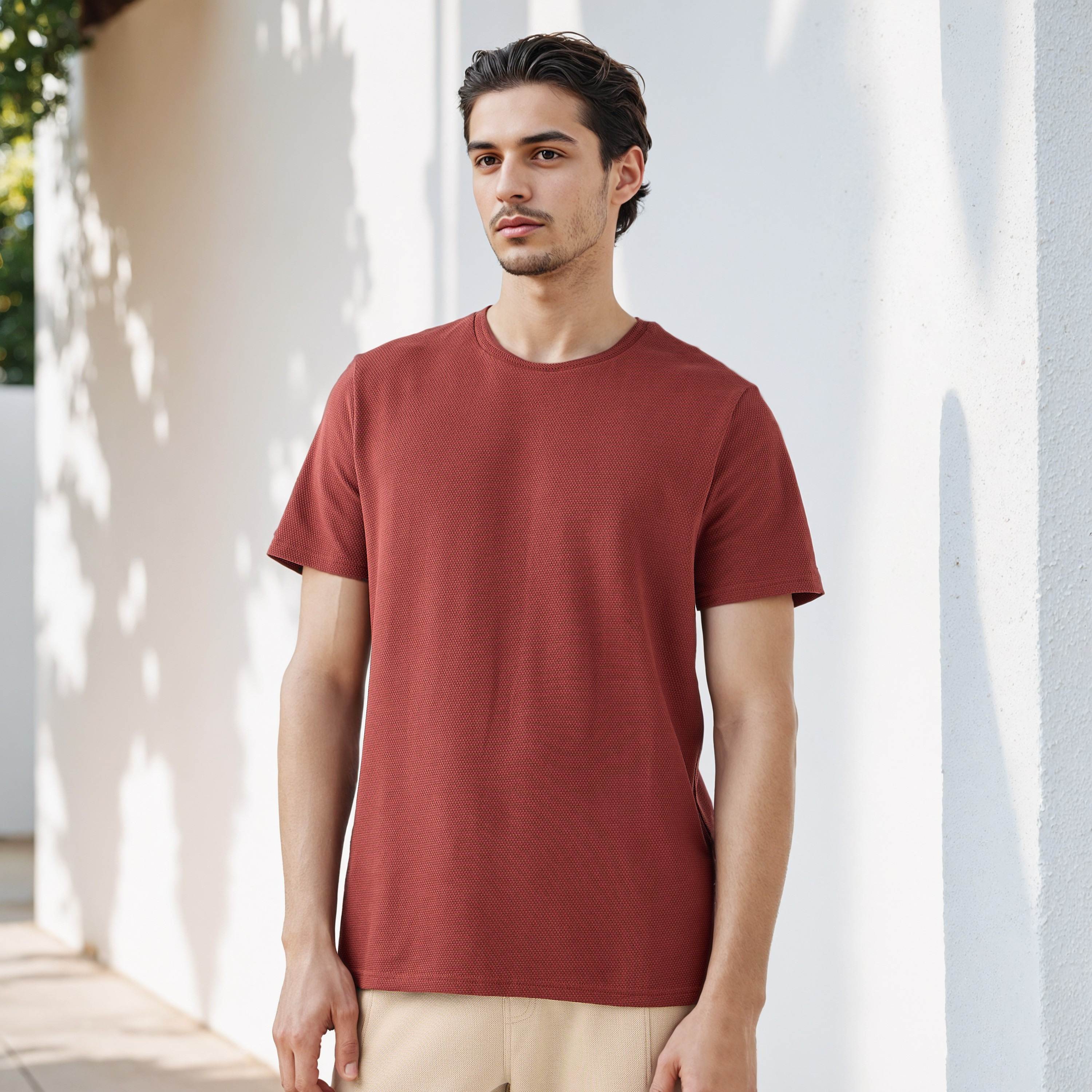 Popcorn Textured Regular Fit T-shirt-men-clothing-tshirtsandpolos-tshirts-image-3