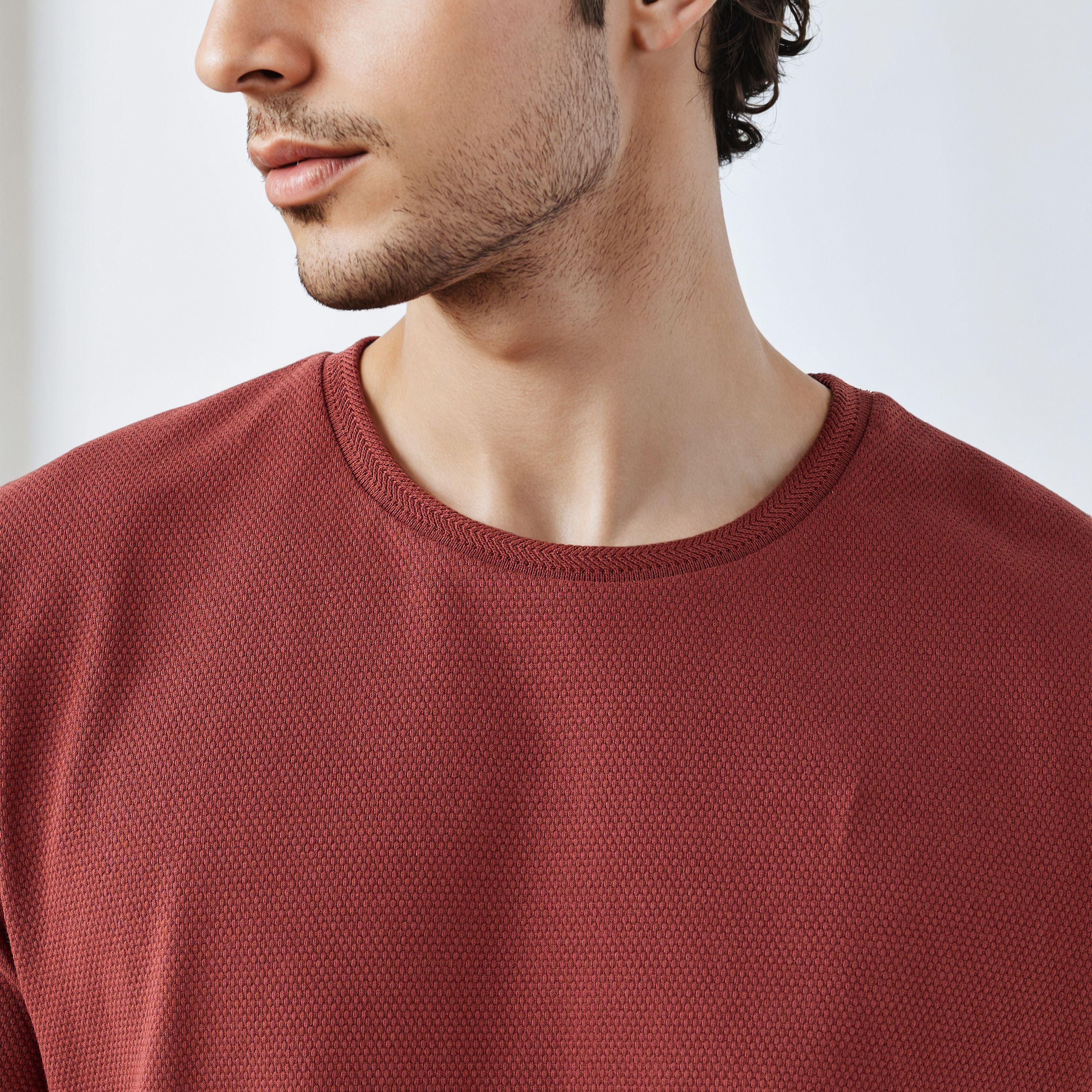 Popcorn Textured Regular Fit T-shirt-men-clothing-tshirtsandpolos-tshirts-image-5