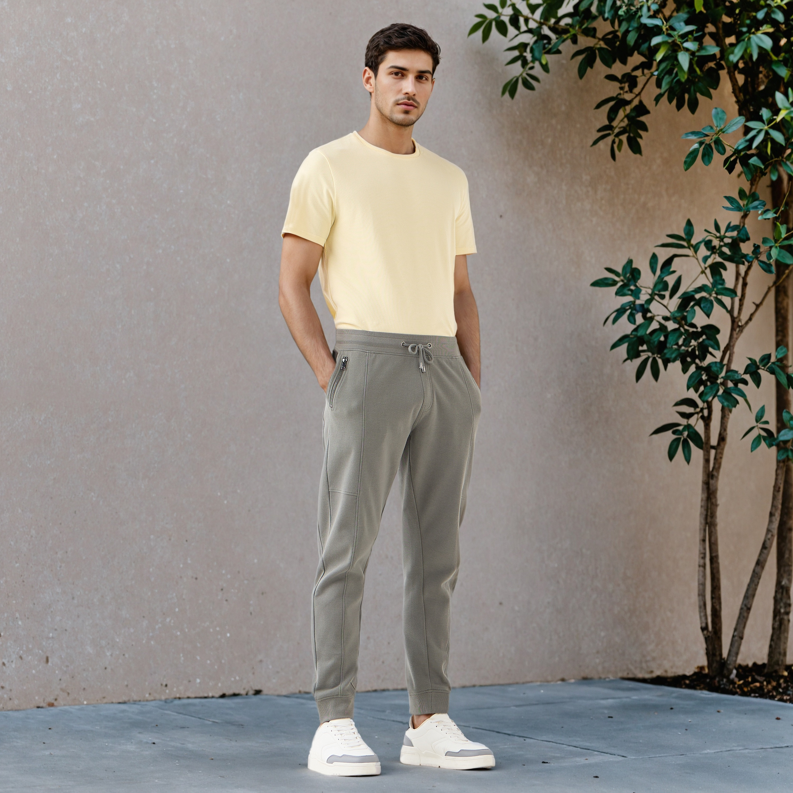 تيشيرت بارز الملمس بقصة عادية من بوب كورن-men-clothing-tshirtsandpolos-tshirts-image-2