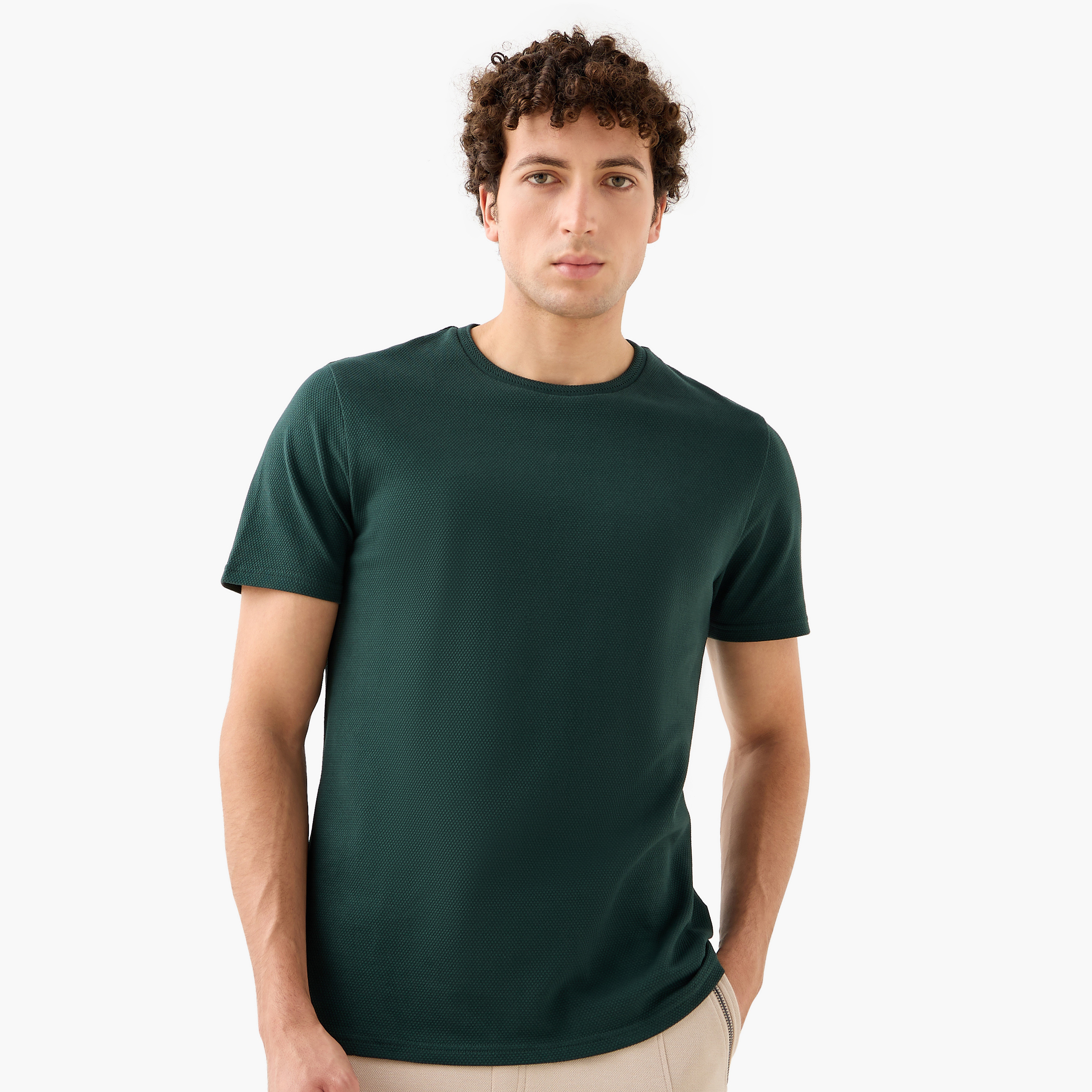 Popcorn Textured Regular Fit T-shirt-men-clothing-tshirtsandpolos-tshirts-image-1