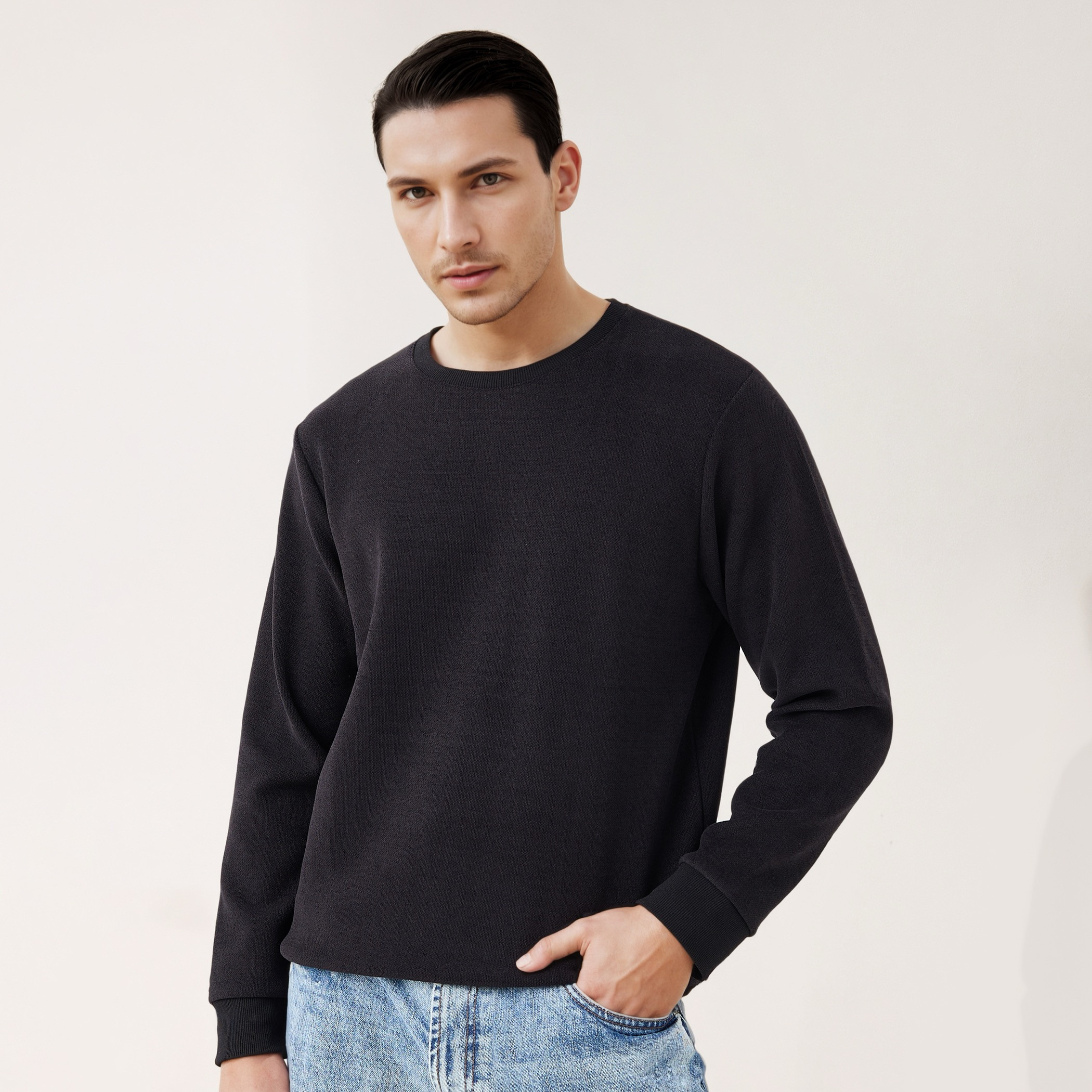 Iconic Heavy Jersey Sweatshirt-men-winterwear-hoodiesandsweatshirts-image-1