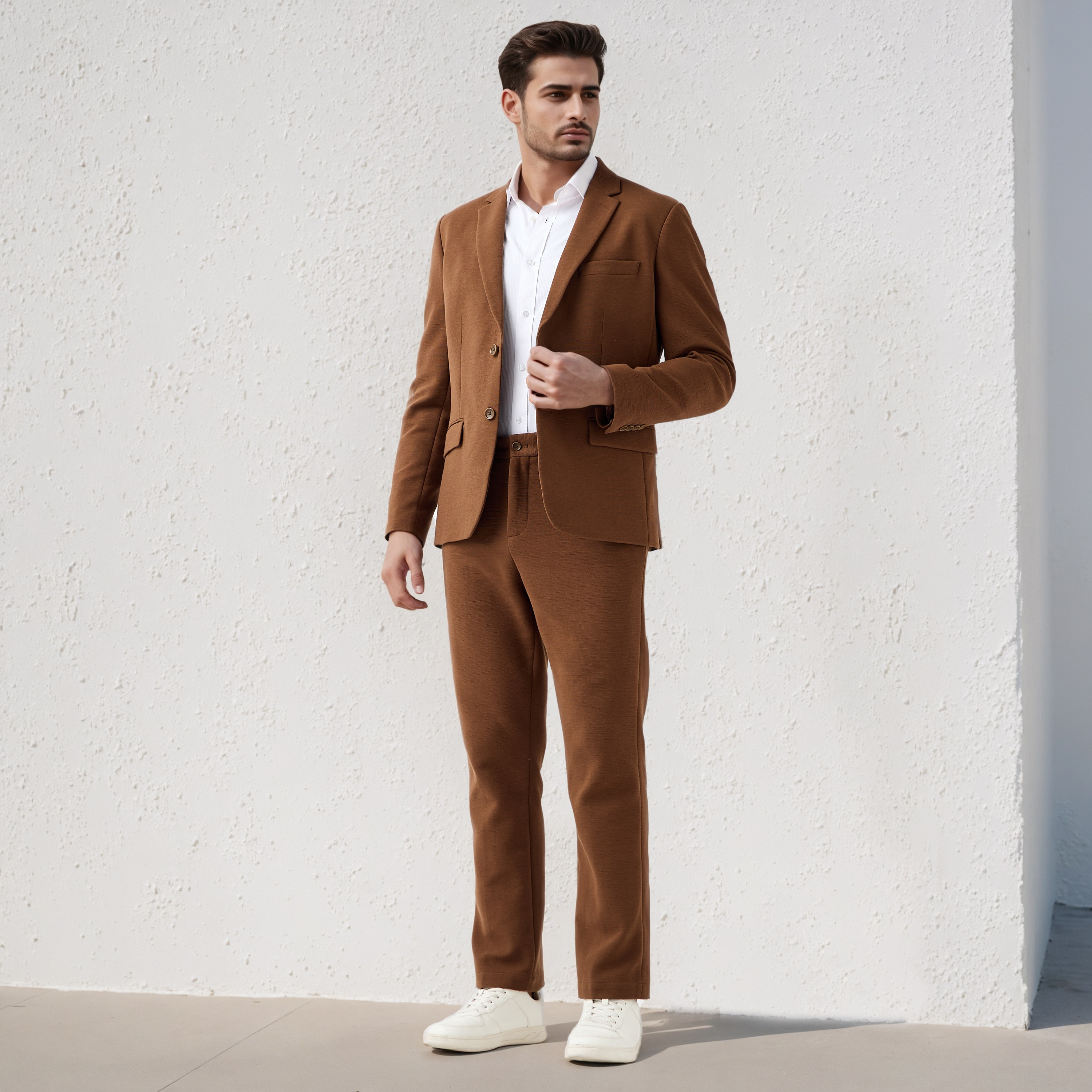 Iconic Men Regular Fit Textured Blazer-men-winterwear-jacketsandblazers-image-2