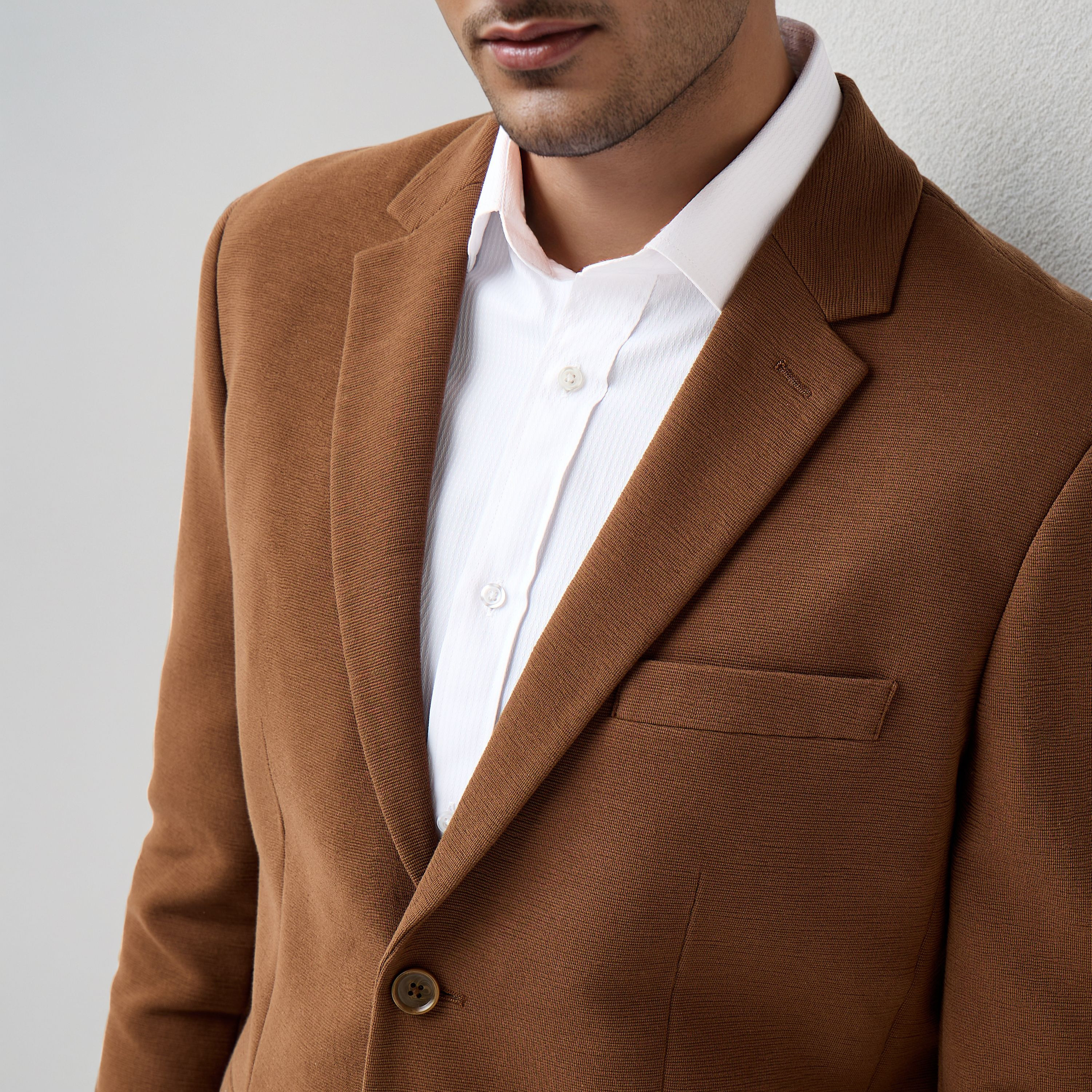 Iconic Men Regular Fit Textured Blazer-men-winterwear-jacketsandblazers-image-4