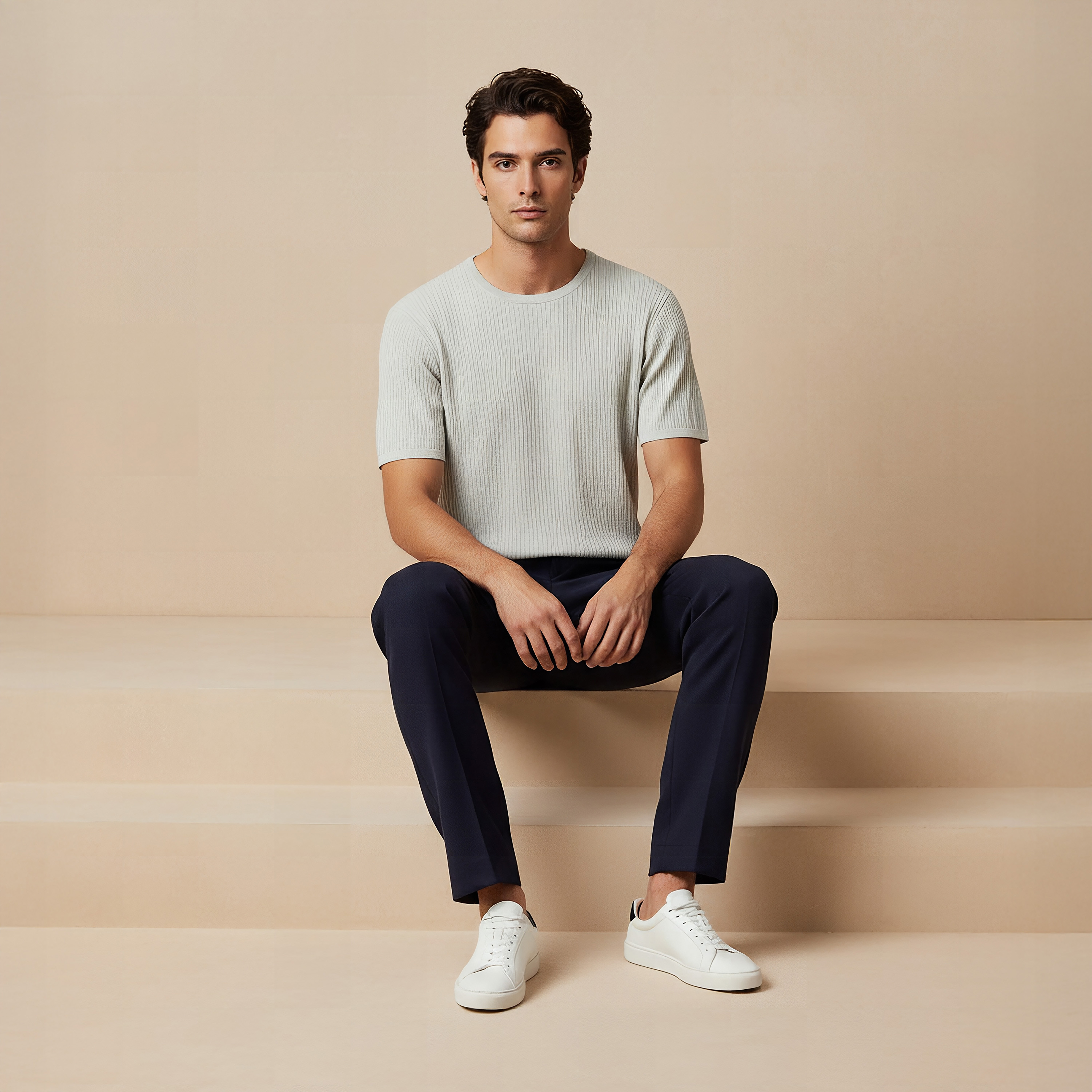 Iconic Textured Crew Neck T-shirt-men-clothing-tshirtsandpolos-tshirts-image-5