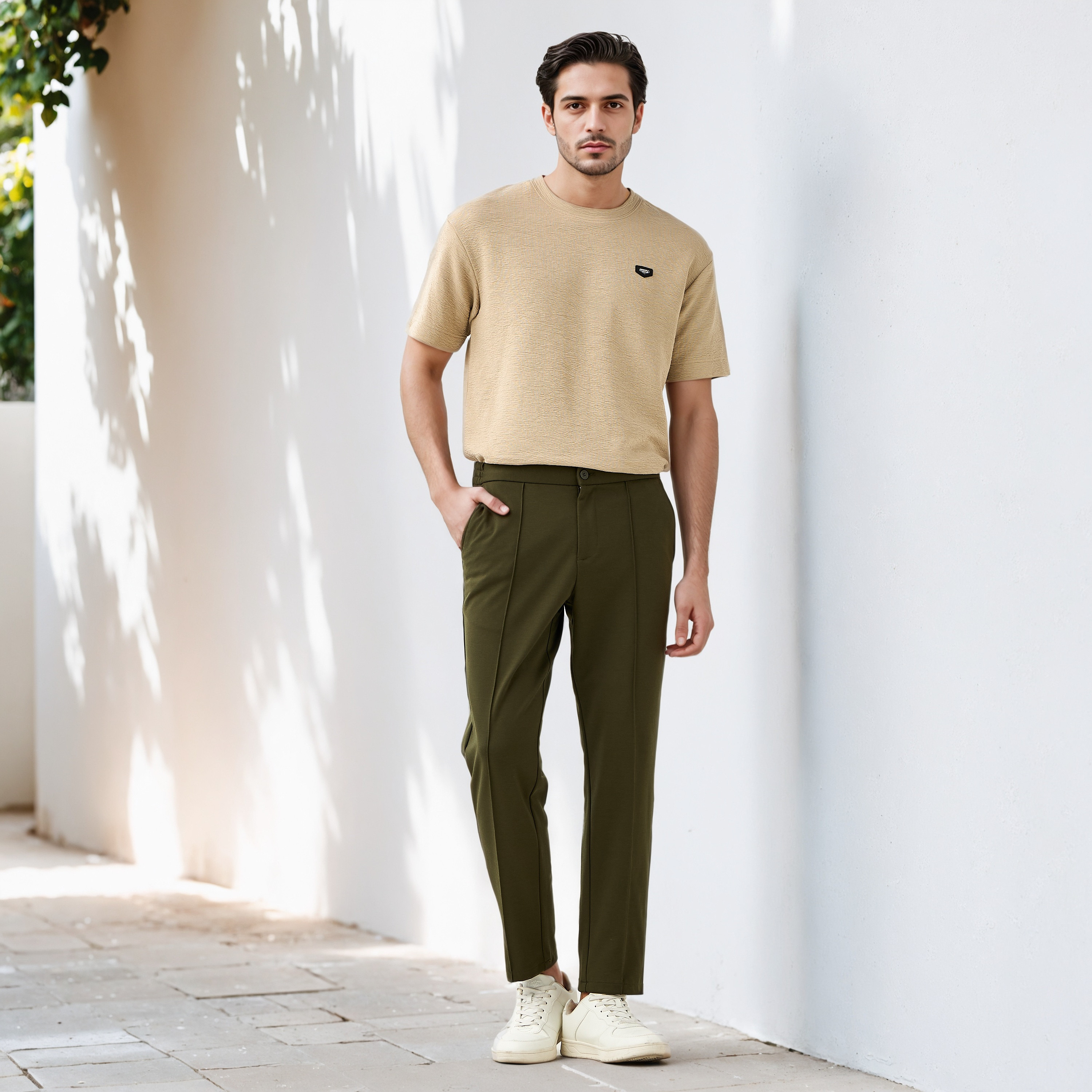 تيشيرت فضفاض بارز الملمس من آيكونيك-men-clothing-tshirtsandpolos-tshirts-image-2
