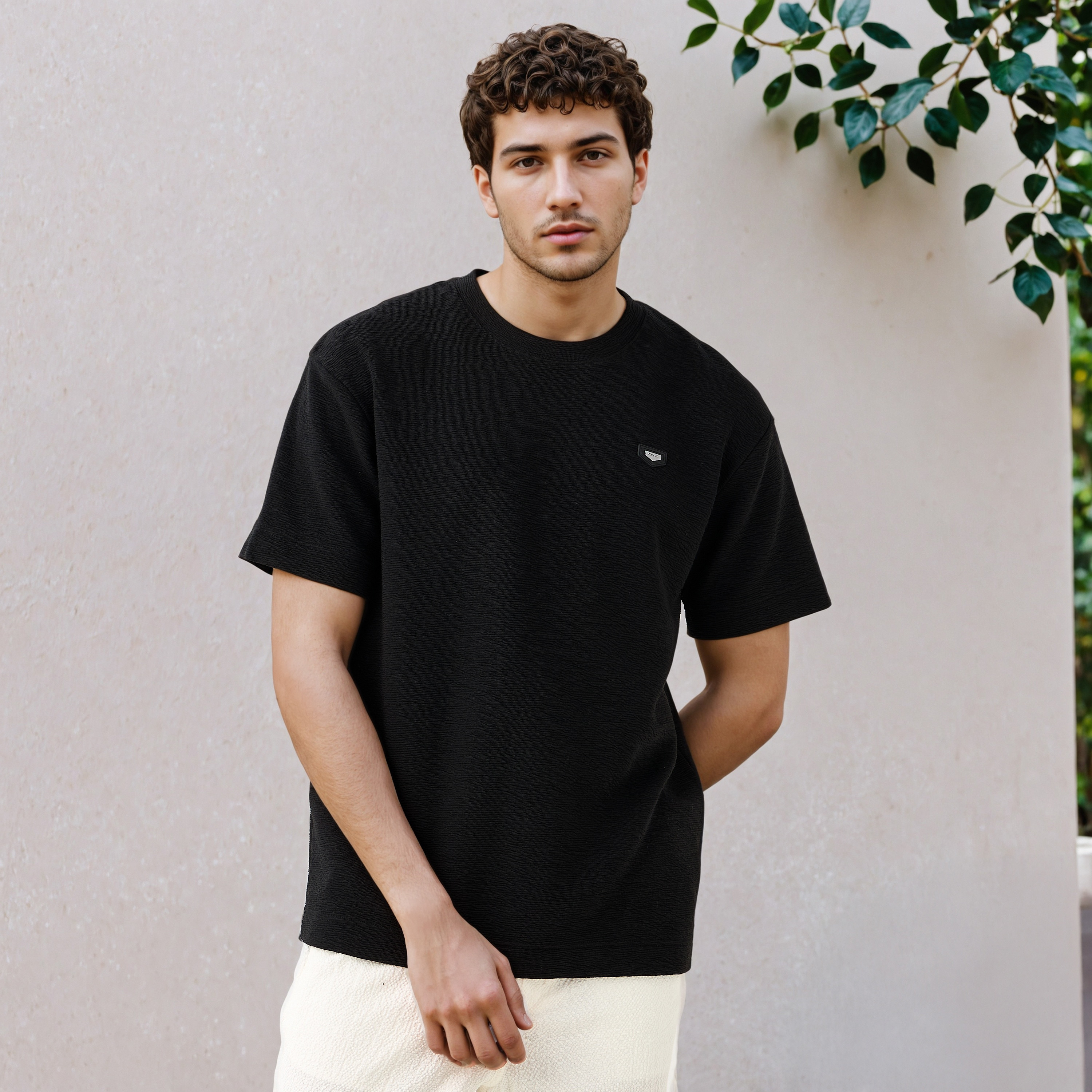 Iconic Oversized Textured T-shirt-men-clothing-tshirtsandpolos-tshirts-image-3