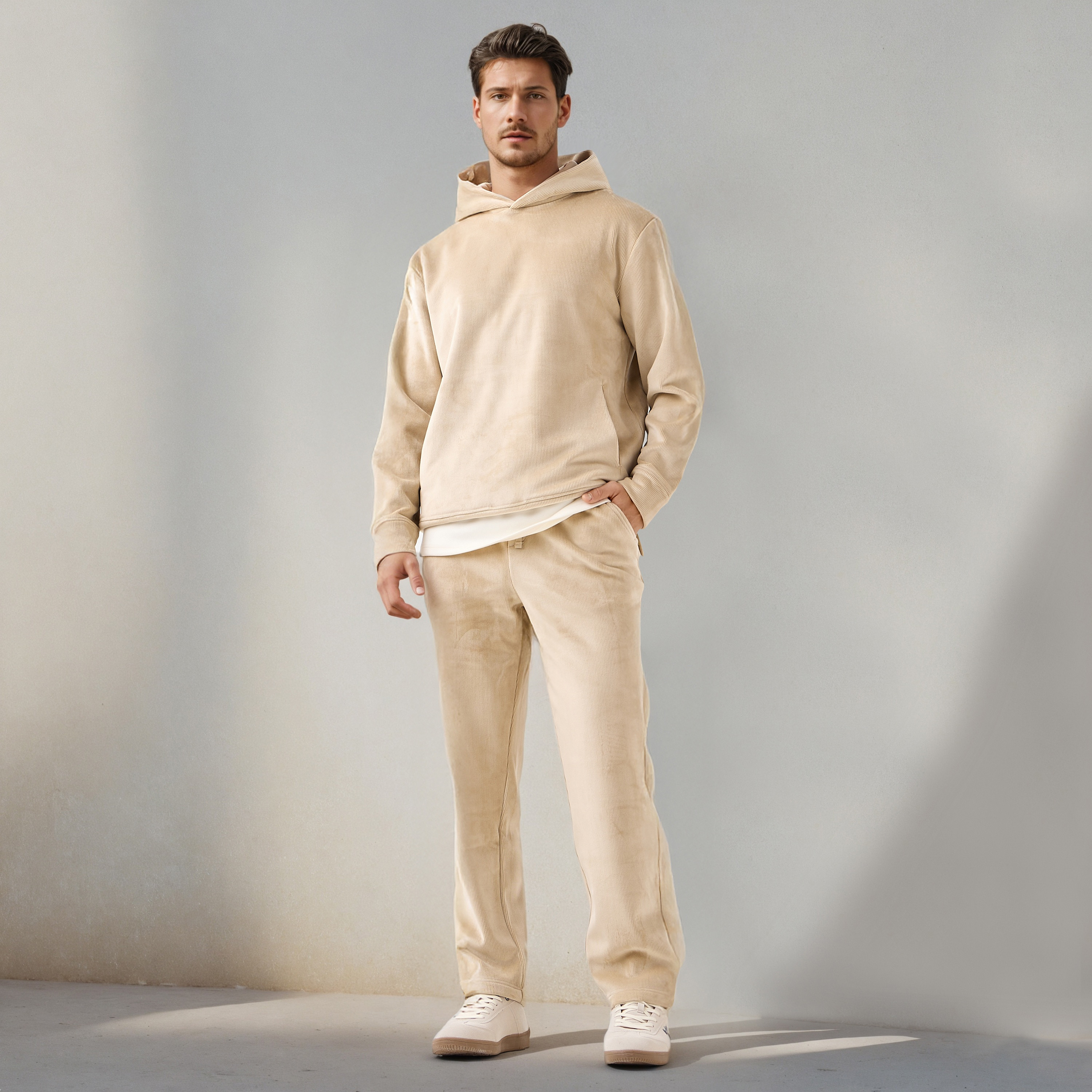 Iconic Men's Cordrouy Hooded Sweatshirt-men-winterwear-hoodiesandsweatshirts-image-2