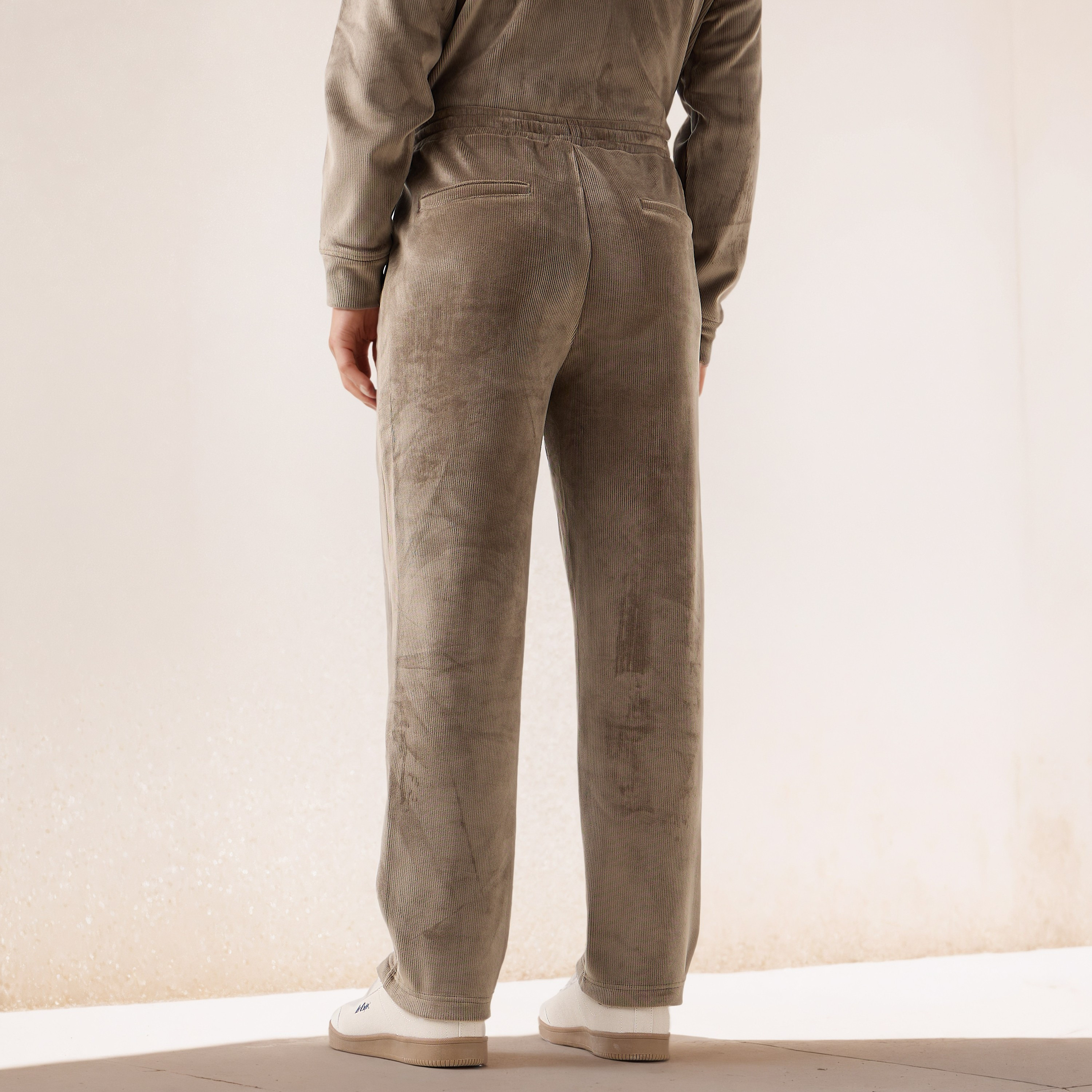Iconic Regular Fit Corduroy Flexi Waist Pants with Pockets-men-clothing-bottoms-trousersandchinos-trousers-image-3