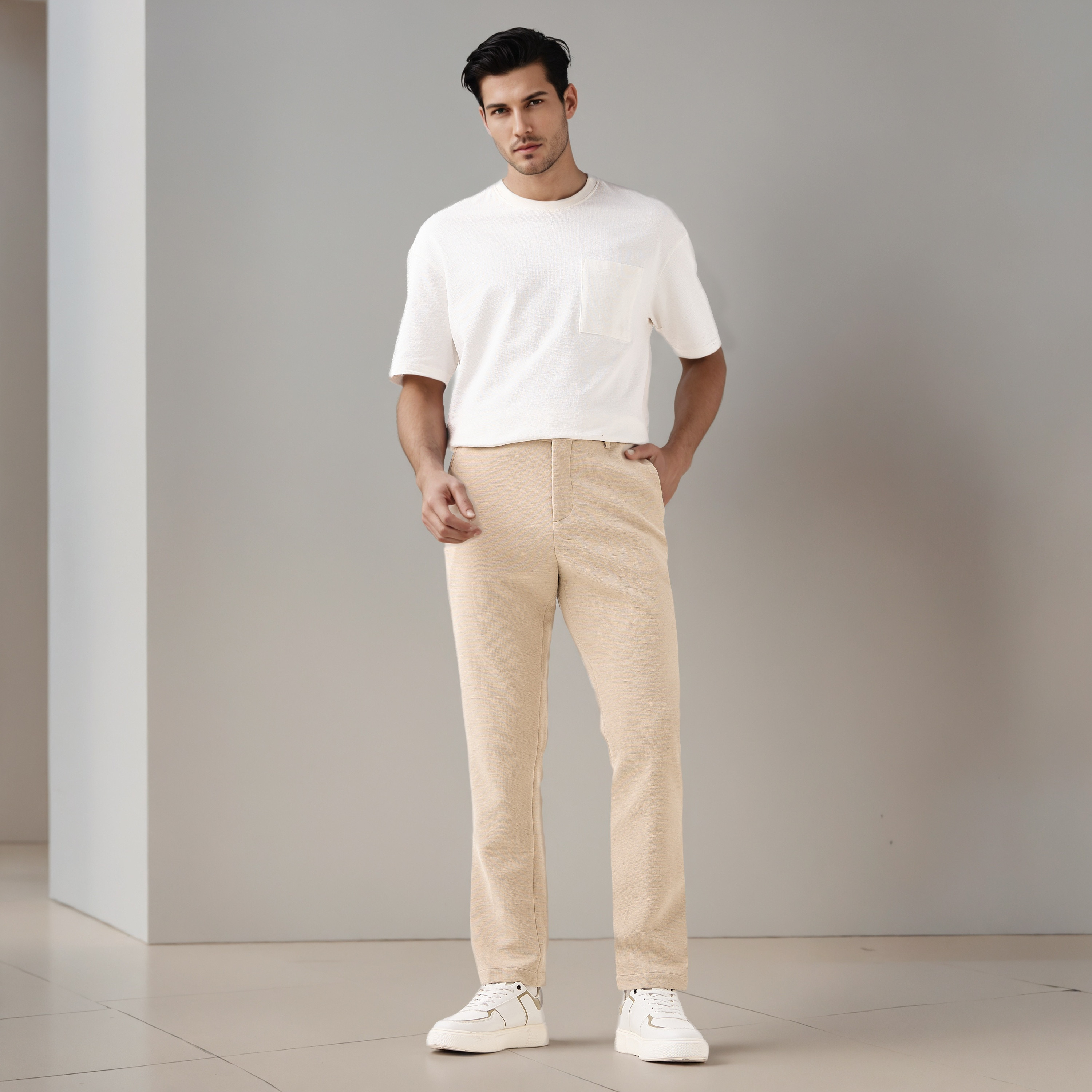 Iconic Men Regular Fit Formal Trousers-men-clothing-bottoms-trousersandchinos-trousers-image-2