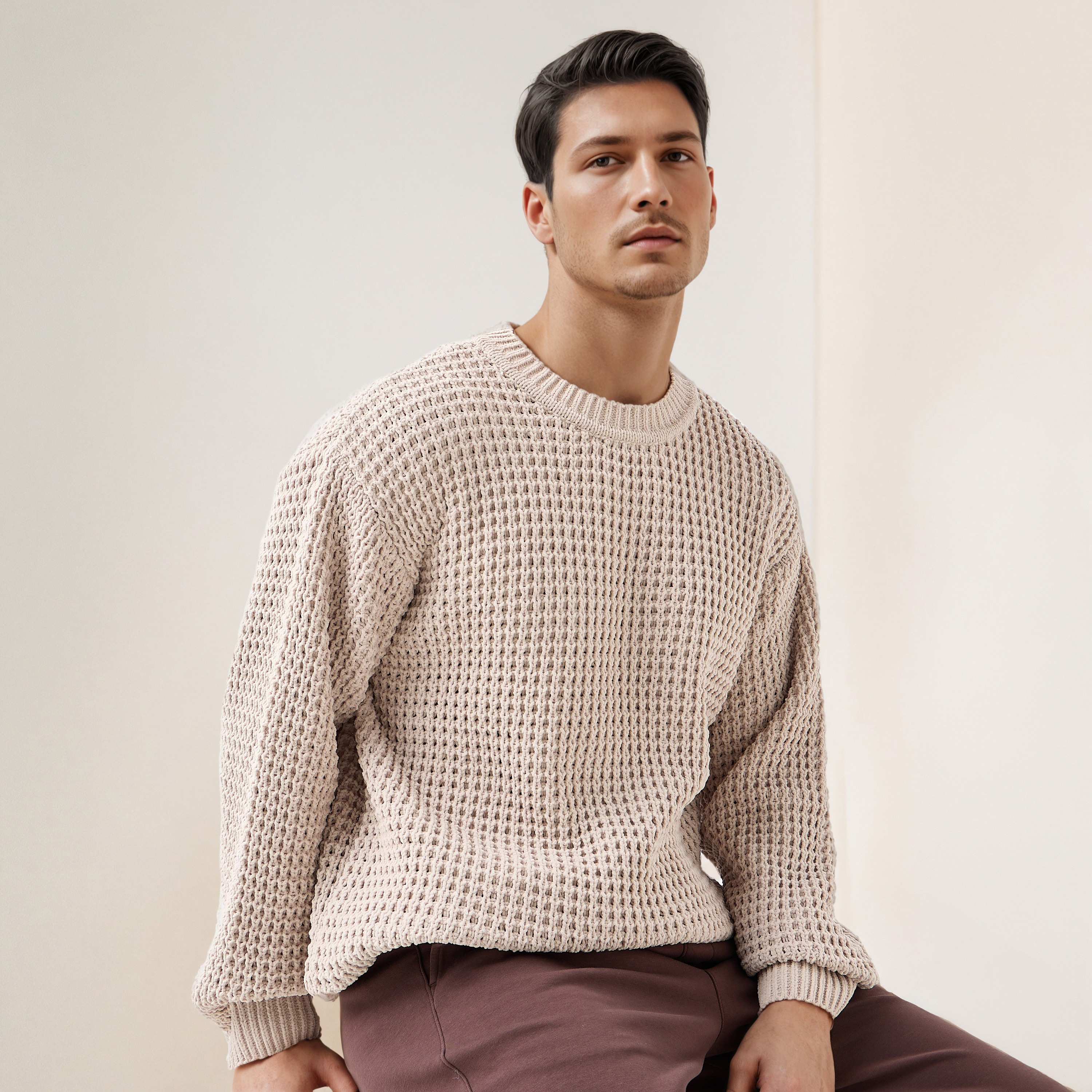 Iconic Derby Textured Sweatshirt-men-winterwear-hoodiesandsweatshirts-image-1