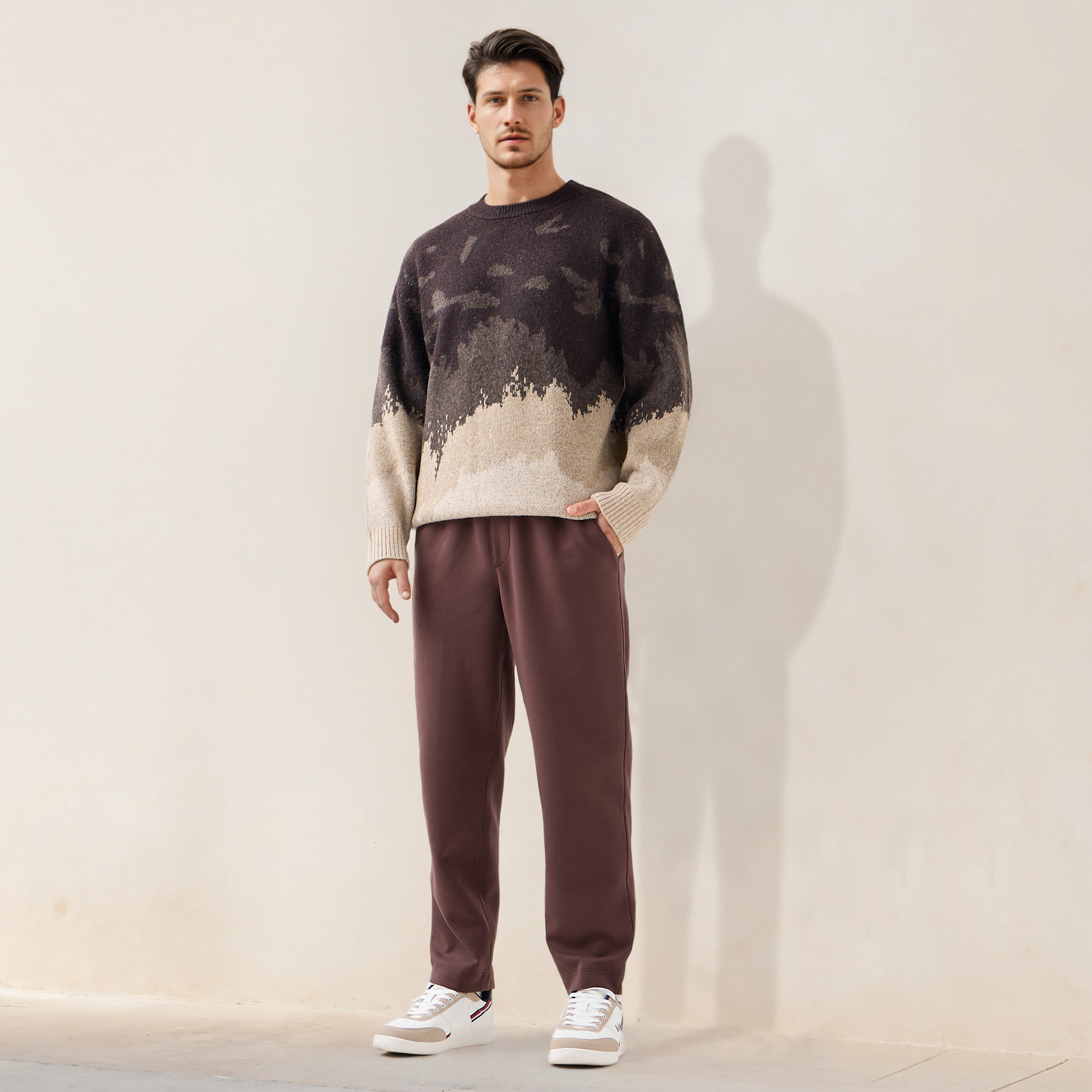 Iconic Abstract Print Crew Neck Sweatshirt-men-winterwear-hoodiesandsweatshirts-image-2