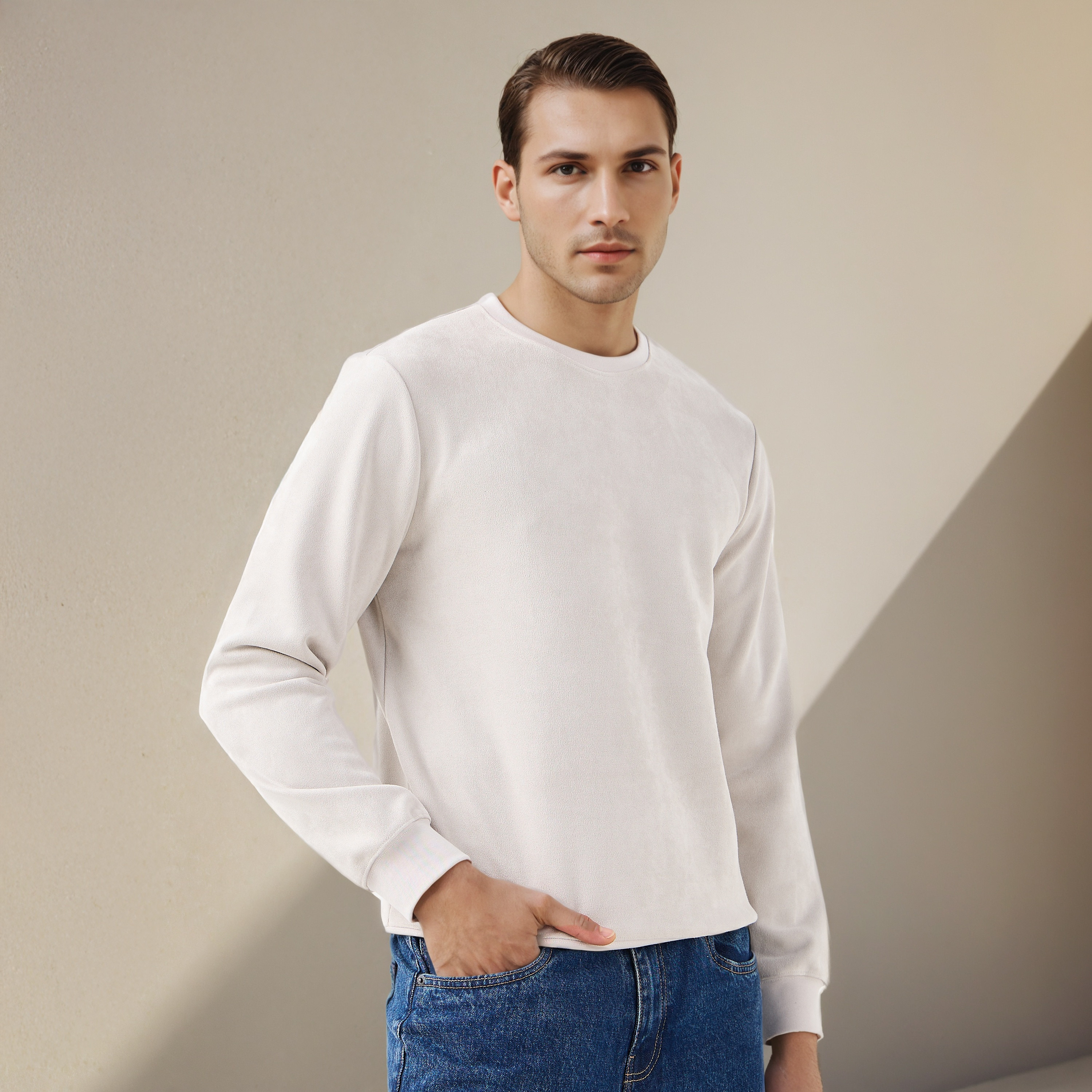 سويت شيرت سويدي من أيكونيك-men-winterwear-hoodiesandsweatshirts-image-23