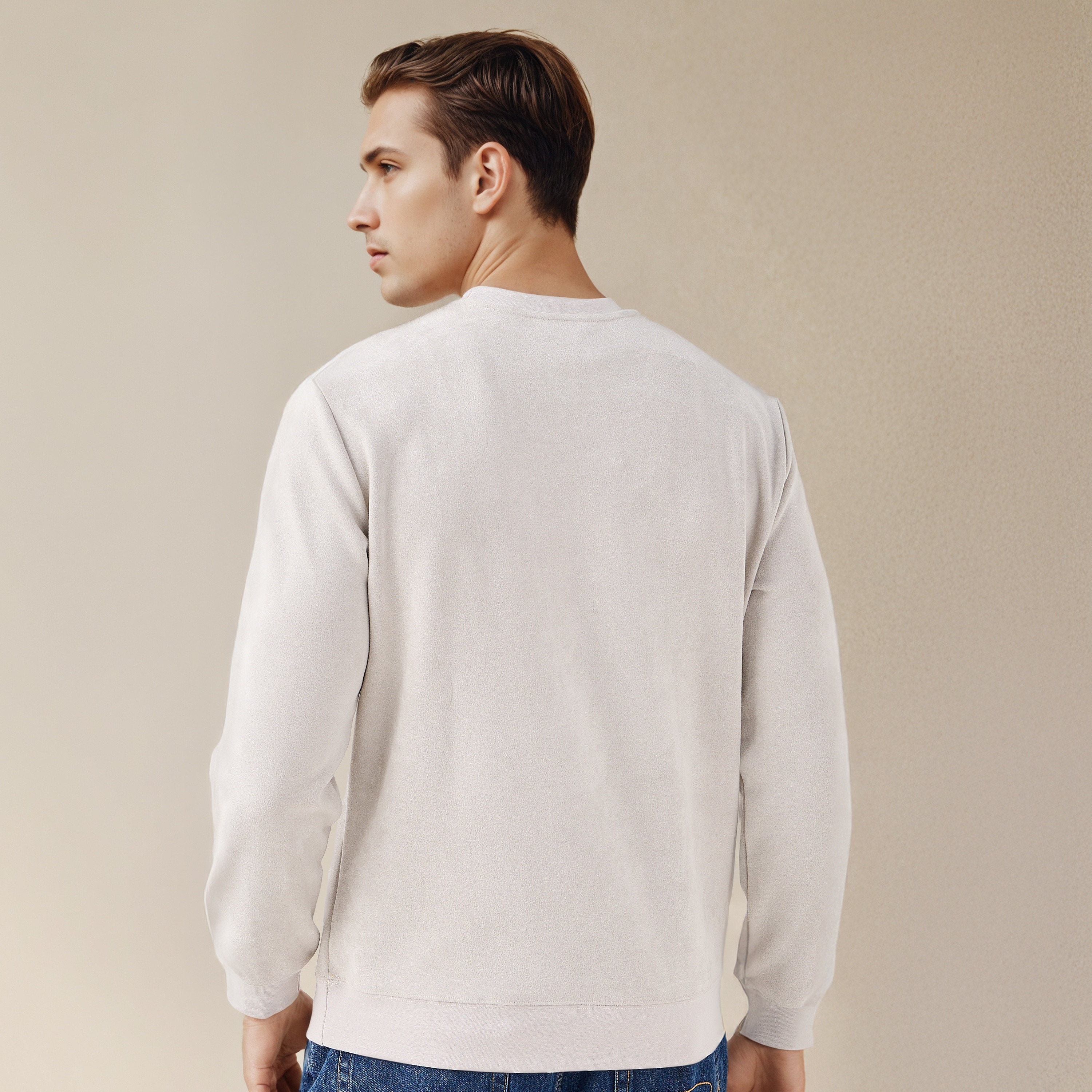 Iconic Suede Sweatshirt-men-winterwear-hoodiesandsweatshirts-image-3