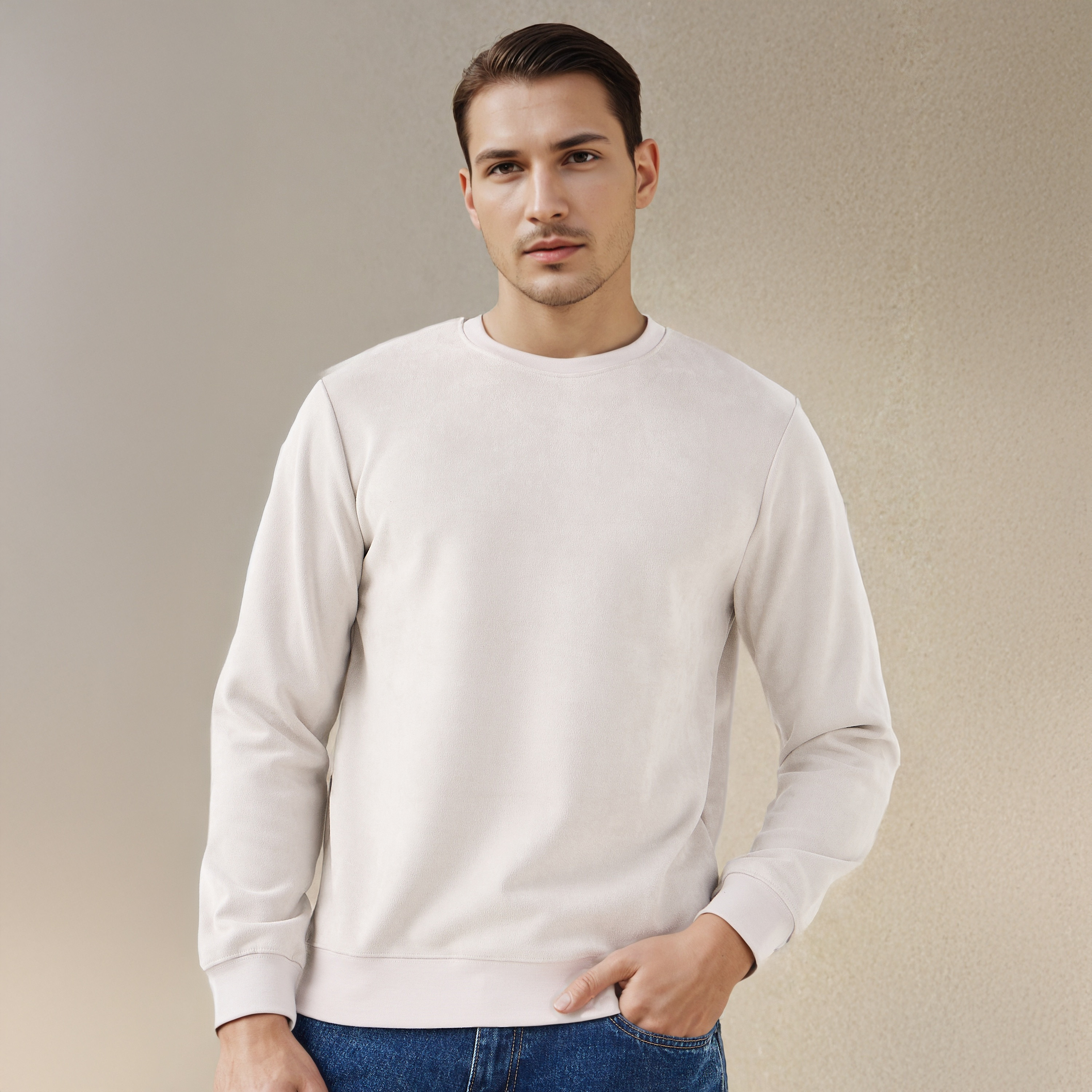 Iconic Suede Sweatshirt-men-winterwear-hoodiesandsweatshirts-image-6