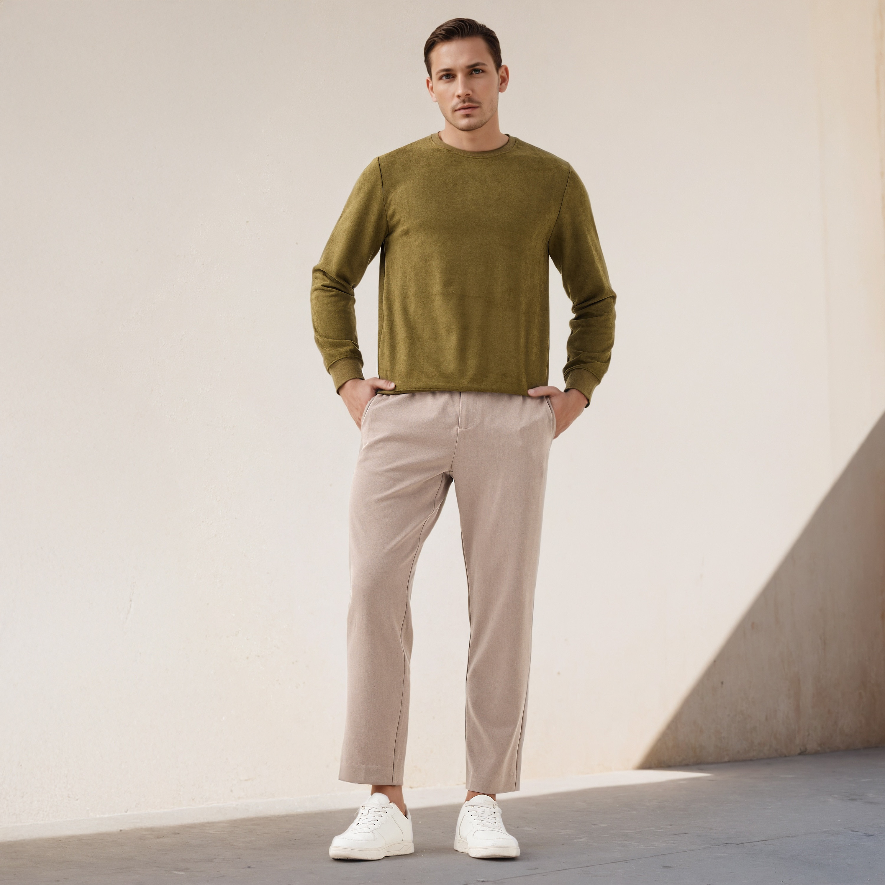 Iconic Suede Sweatshirt-men-winterwear-hoodiesandsweatshirts-image-2