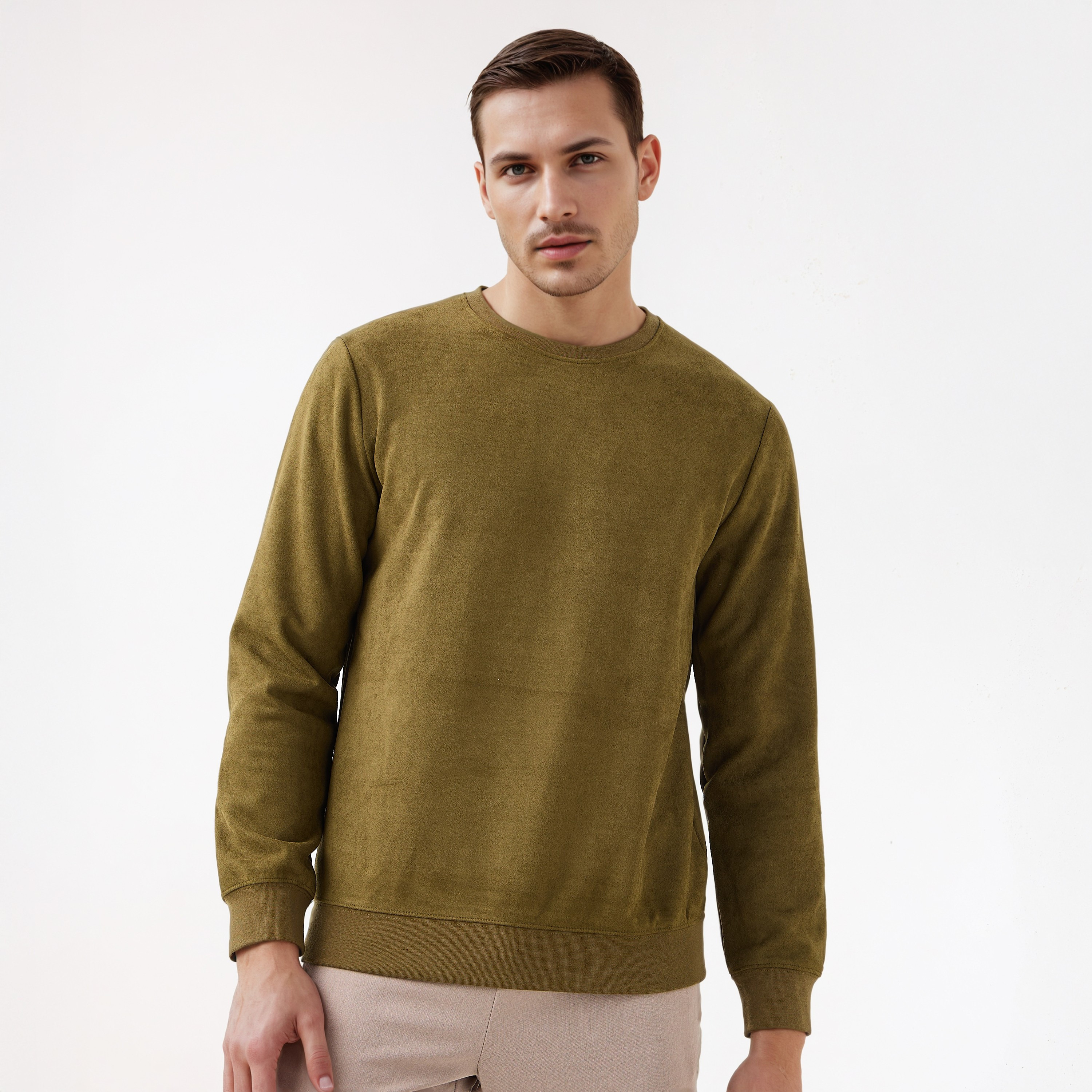 Iconic Suede Sweatshirt-men-winterwear-hoodiesandsweatshirts-image-6