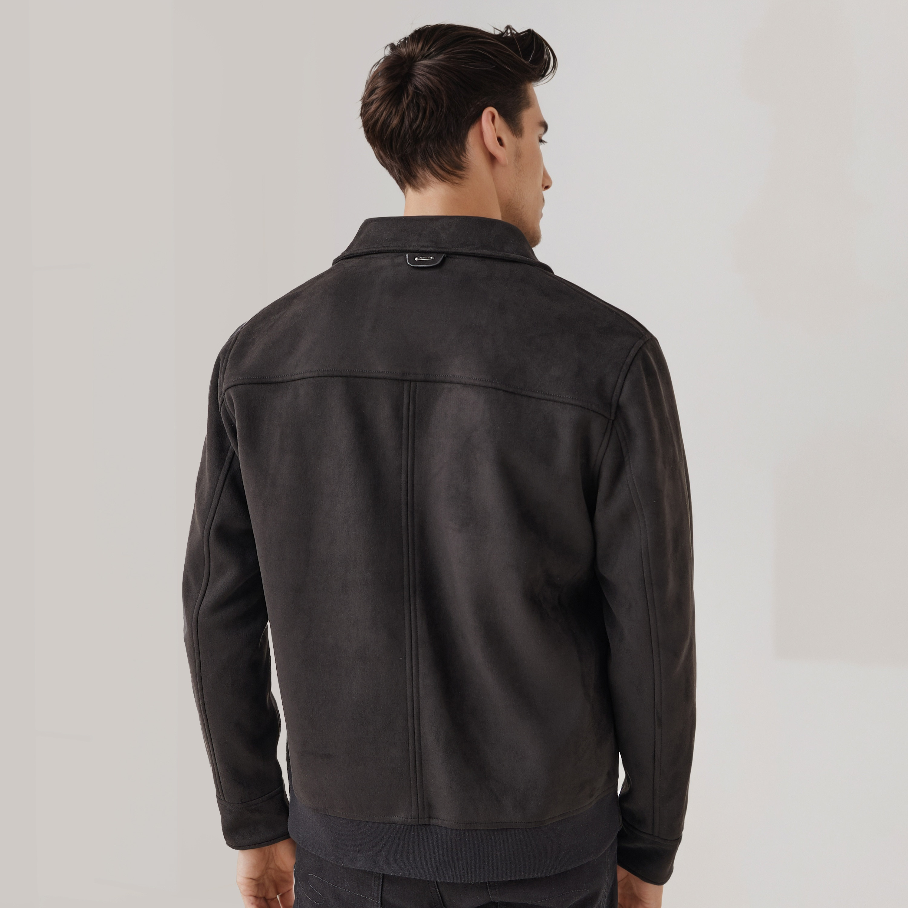 Iconic Men Regular Fit Zip Through Biker Jacket-men-clothing-jacketsandblazers-jackets-image-3
