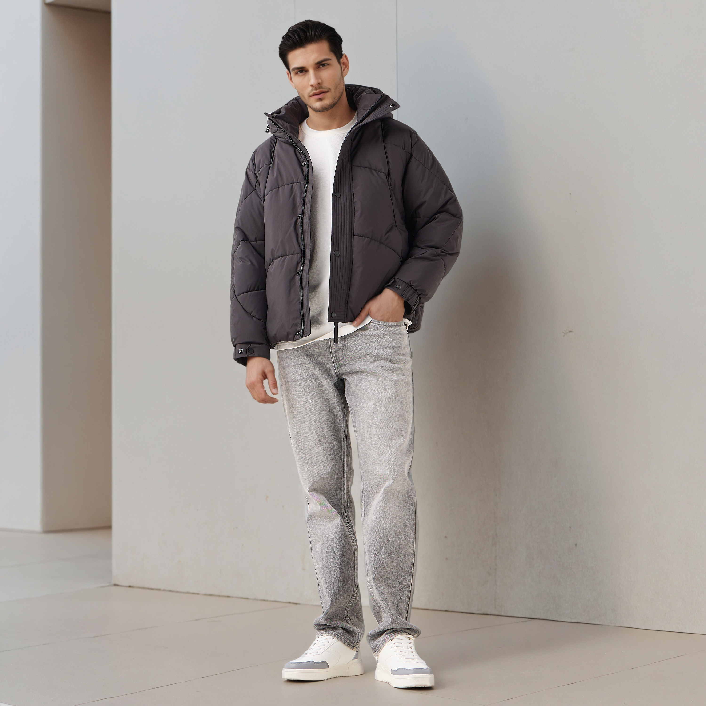 Iconic Men Regular Fit Hooded Puffer Jacket-men-clothing-jacketsandblazers-jackets-image-2