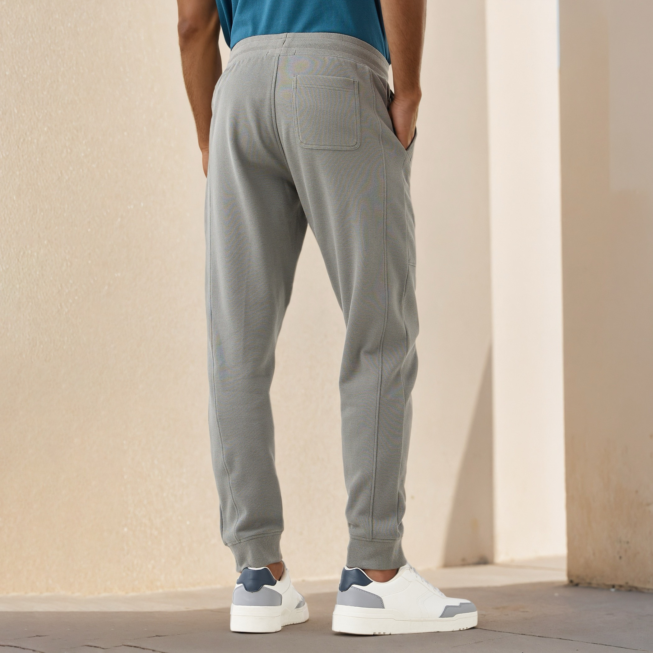 Iconic Panelled Flexi Waist Joggers with Pockets-men-clothing-bottoms-joggers-image-3