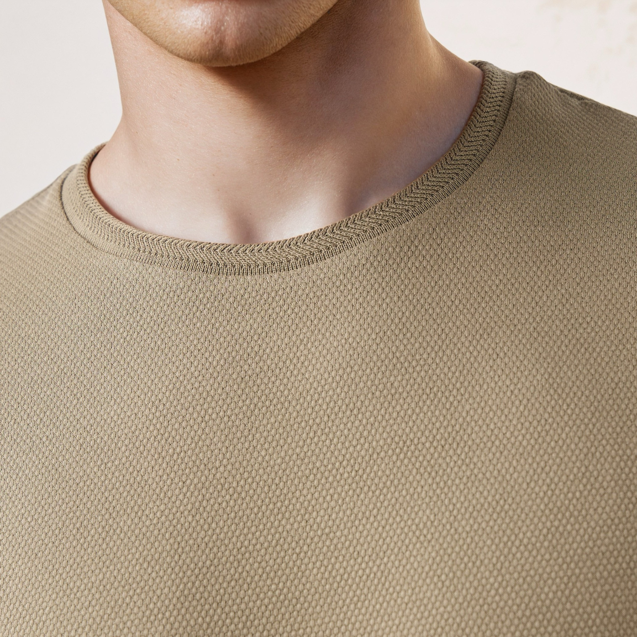 Iconic Popcorn Textured T-shirt with Crew Neck-men-clothing-tshirtsandpolos-tshirts-image-3