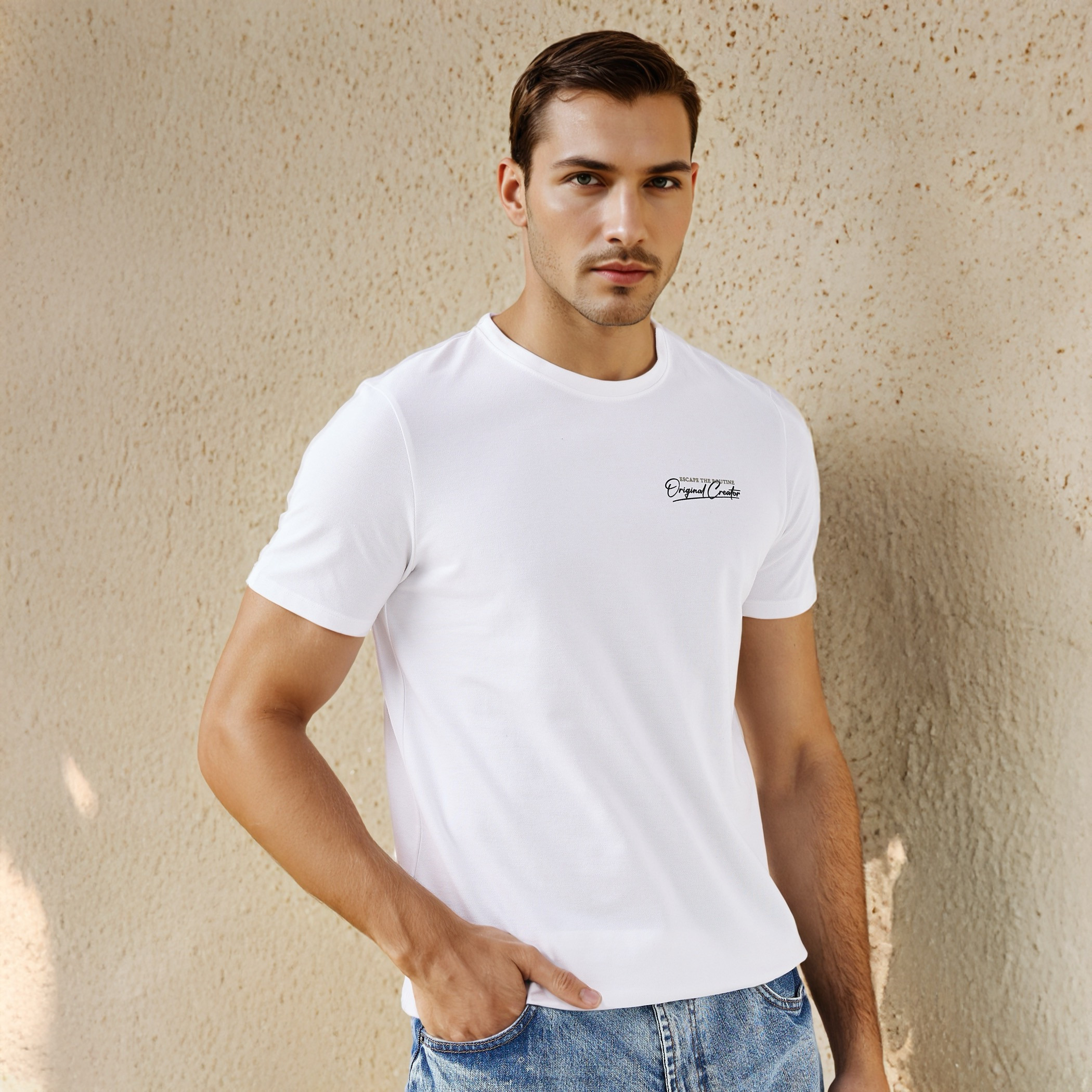 Iconic Slogan Print Pique T-shirt-men-clothing-tshirtsandpolos-tshirts-image-1